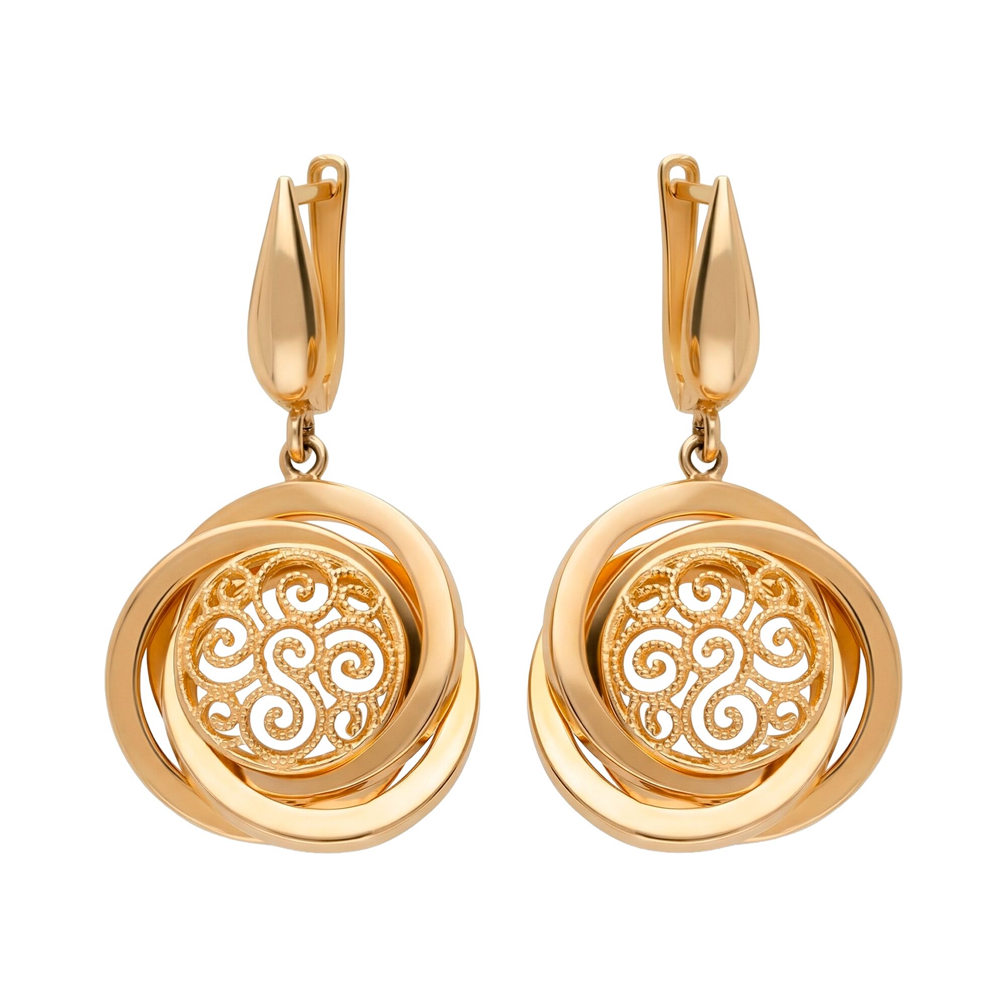 Серьги, золото, 585, 7.15г, 62547 | GoldMarket.kz