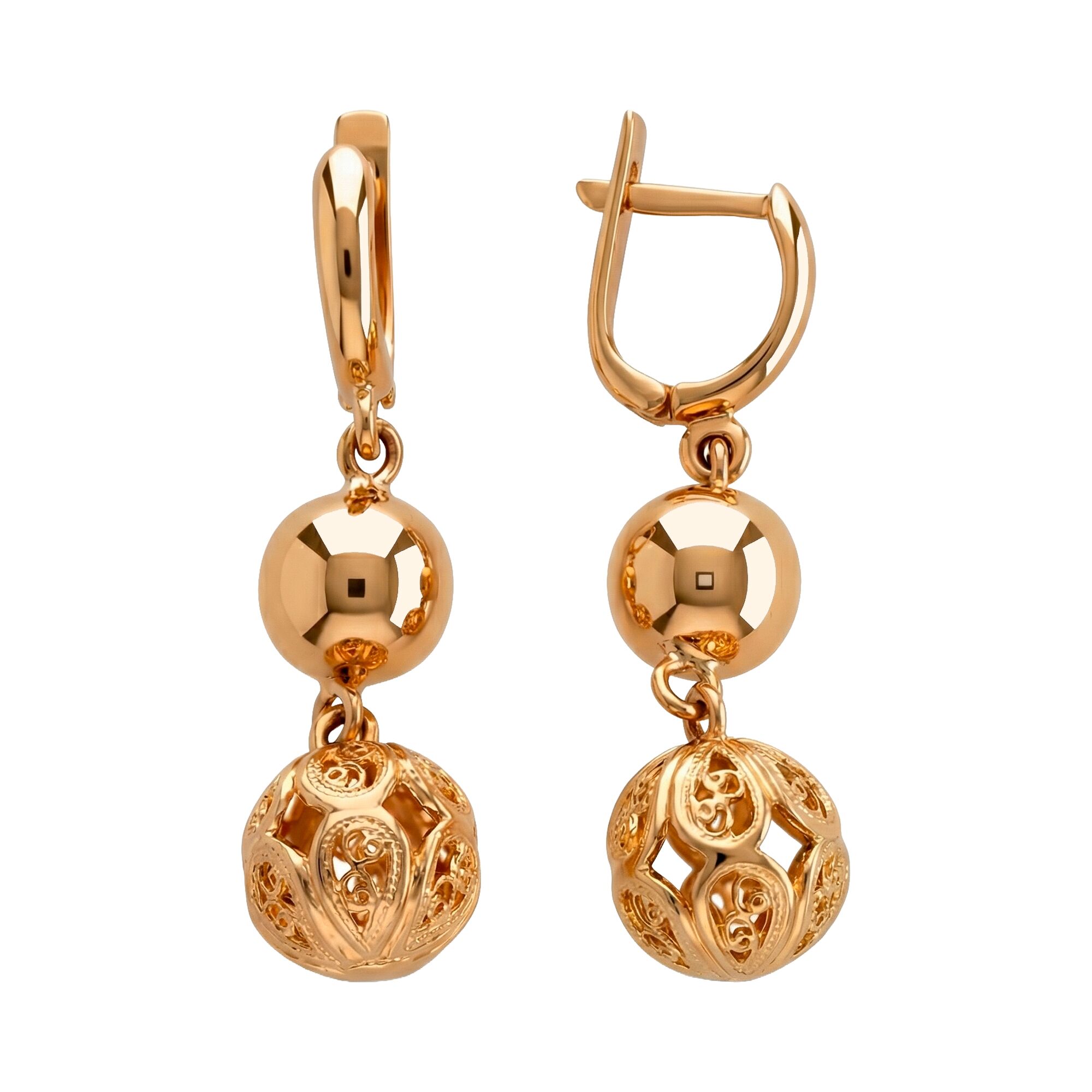 Серьги, золото, 585, 7.42г, 62556, изображение 2 | GoldMarket.kz