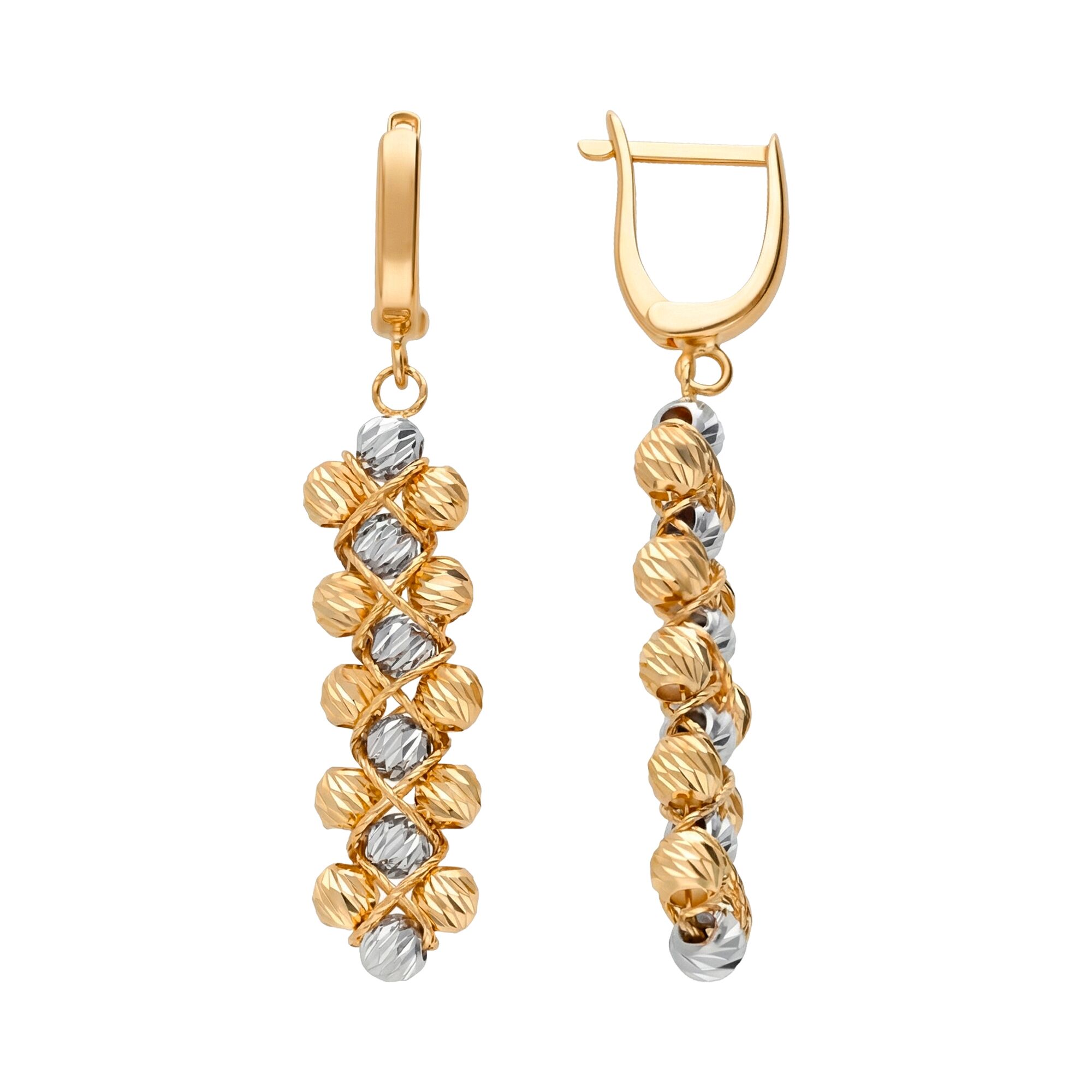 Серьги, золото, 585, 6.07г, 62559, изображение 2 | GoldMarket.kz