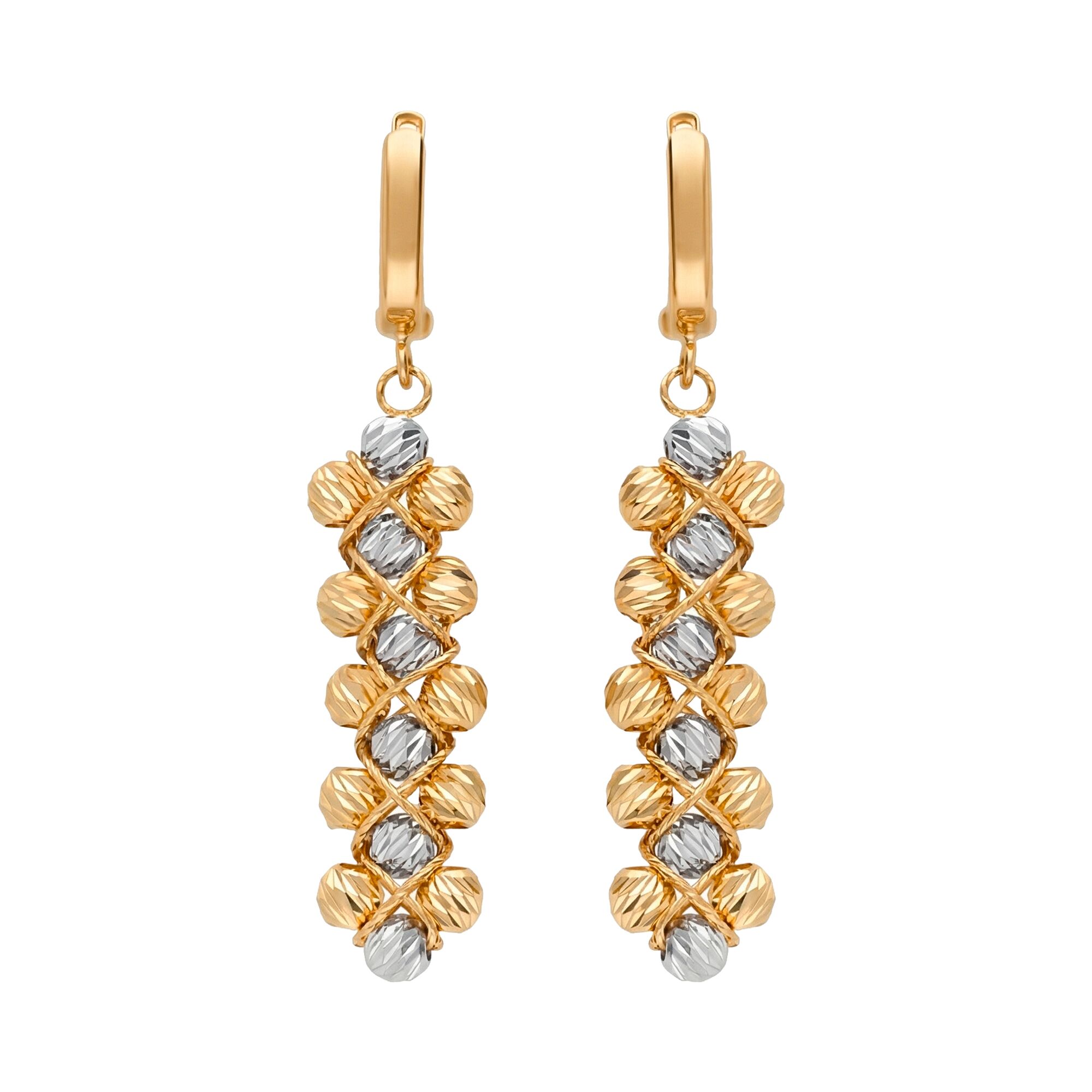 Серьги, золото, 585, 6.07г, 62559 | GoldMarket.kz