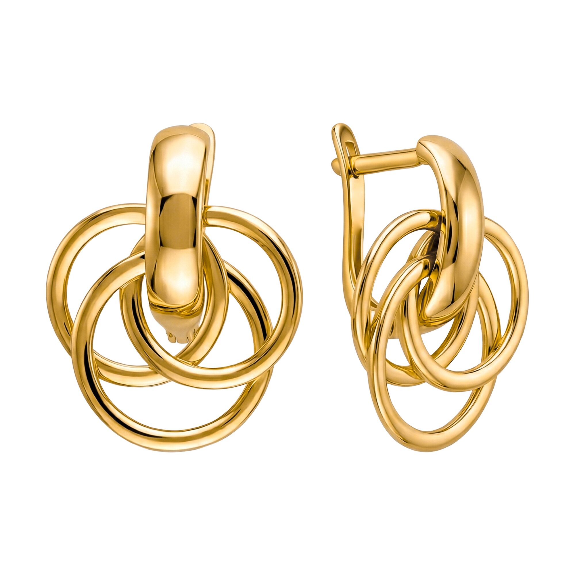 Серьги, золото, 585, 3.6г, 62570, изображение 2 | GoldMarket.kz