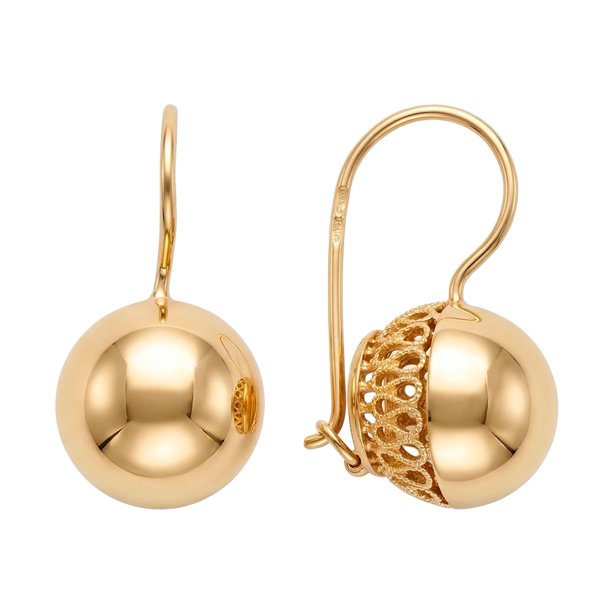 Серьги, золото, 585, 5.52г, 62591, изображение 2 | GoldMarket.kz