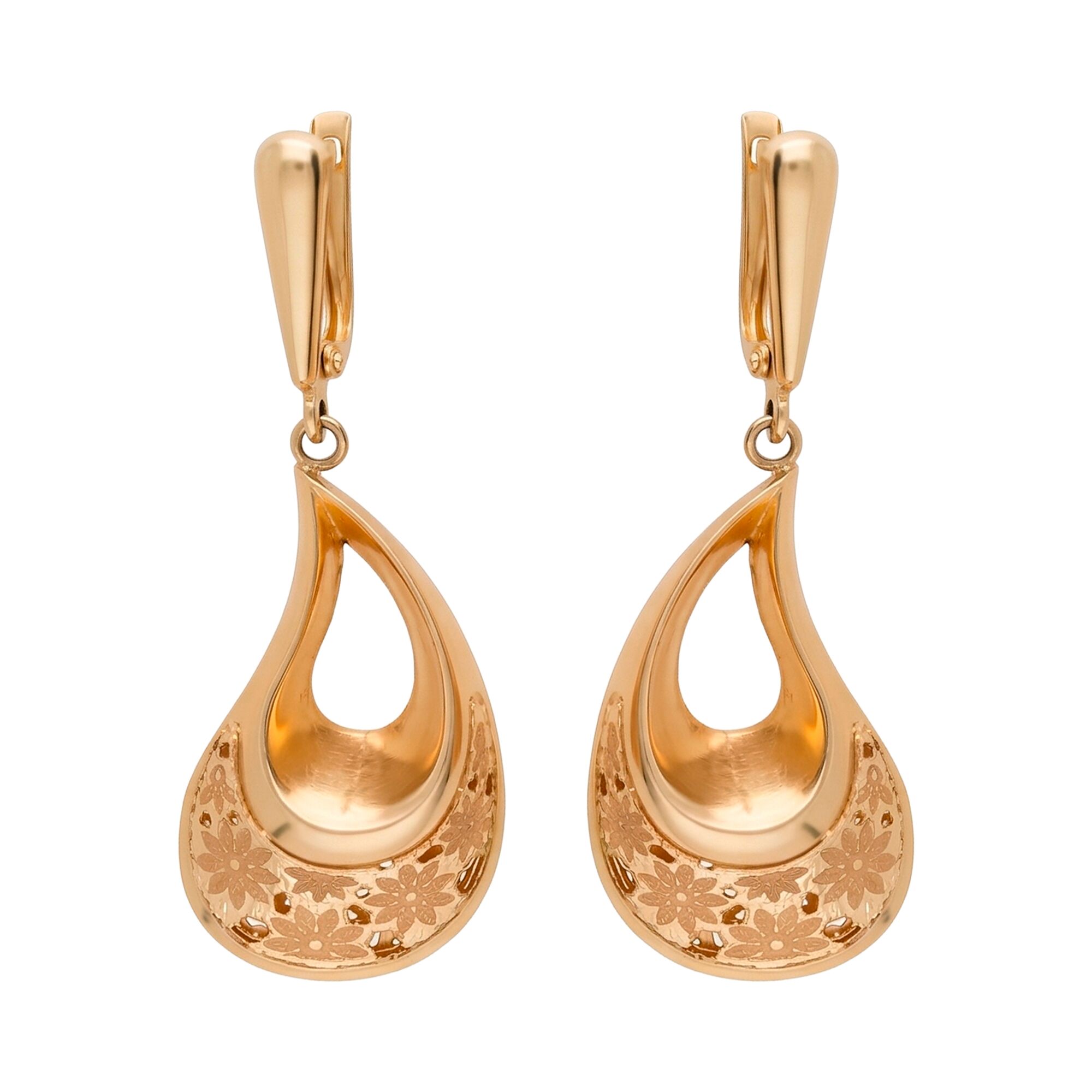 Серьги, золото, 585, 5.85г, 62595 | GoldMarket.kz