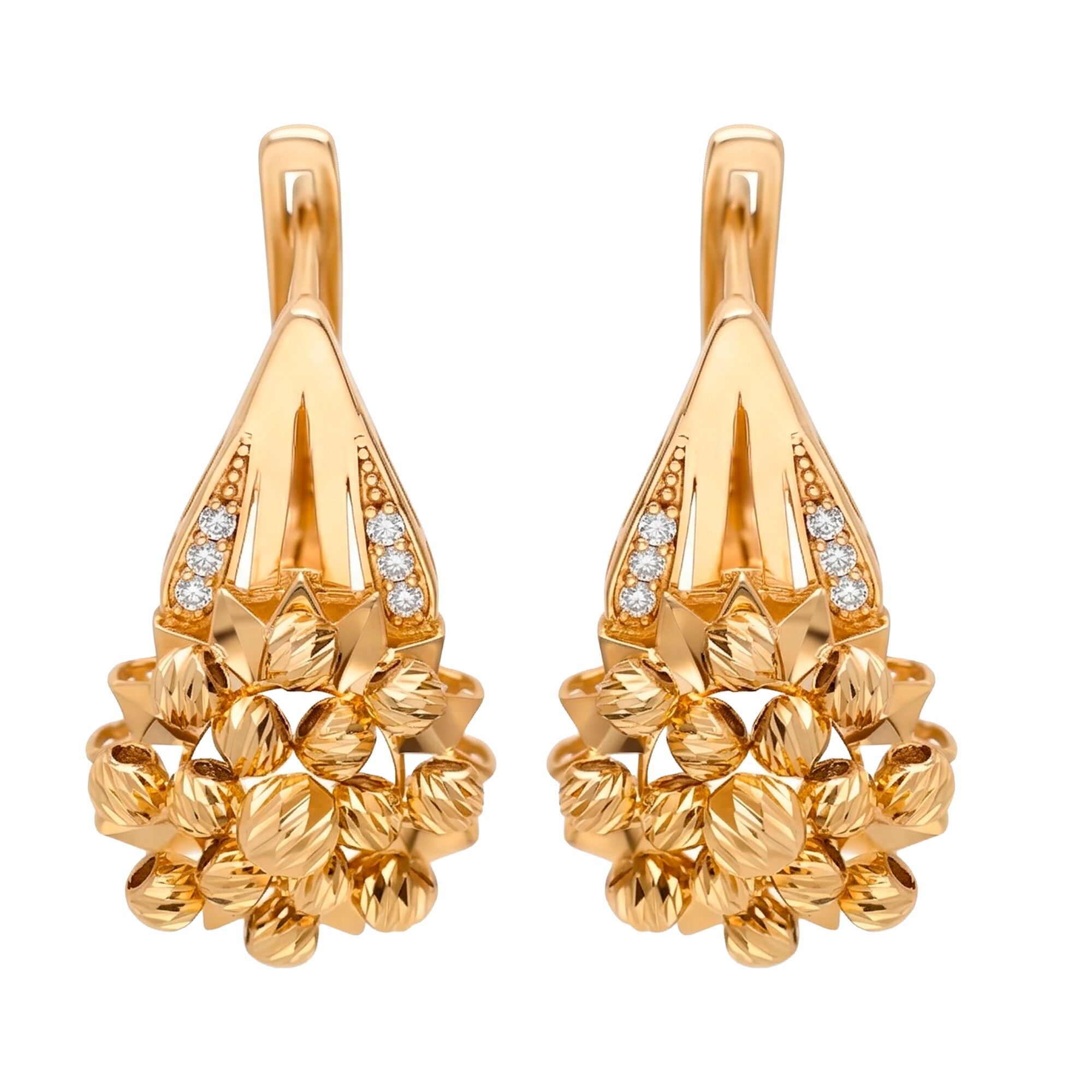 Серьги, золото, 585, 5.78г, 62617 | GoldMarket.kz