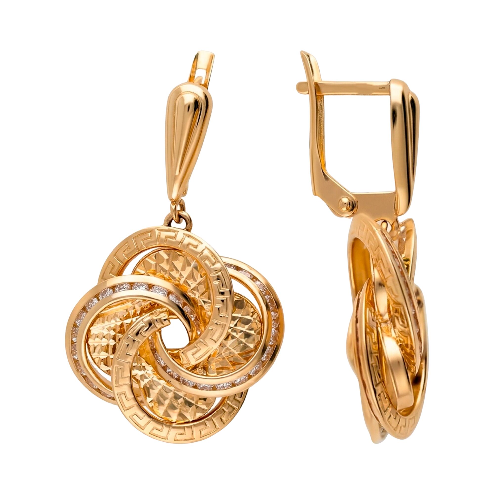 Серьги, золото, 585, 6.53г, 62639, изображение 2 | GoldMarket.kz