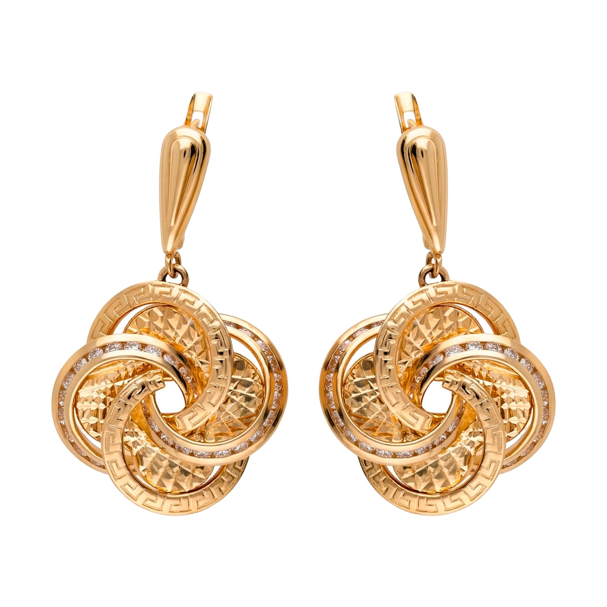 Серьги, золото, 585, 6.53г, 62639 | GoldMarket.kz