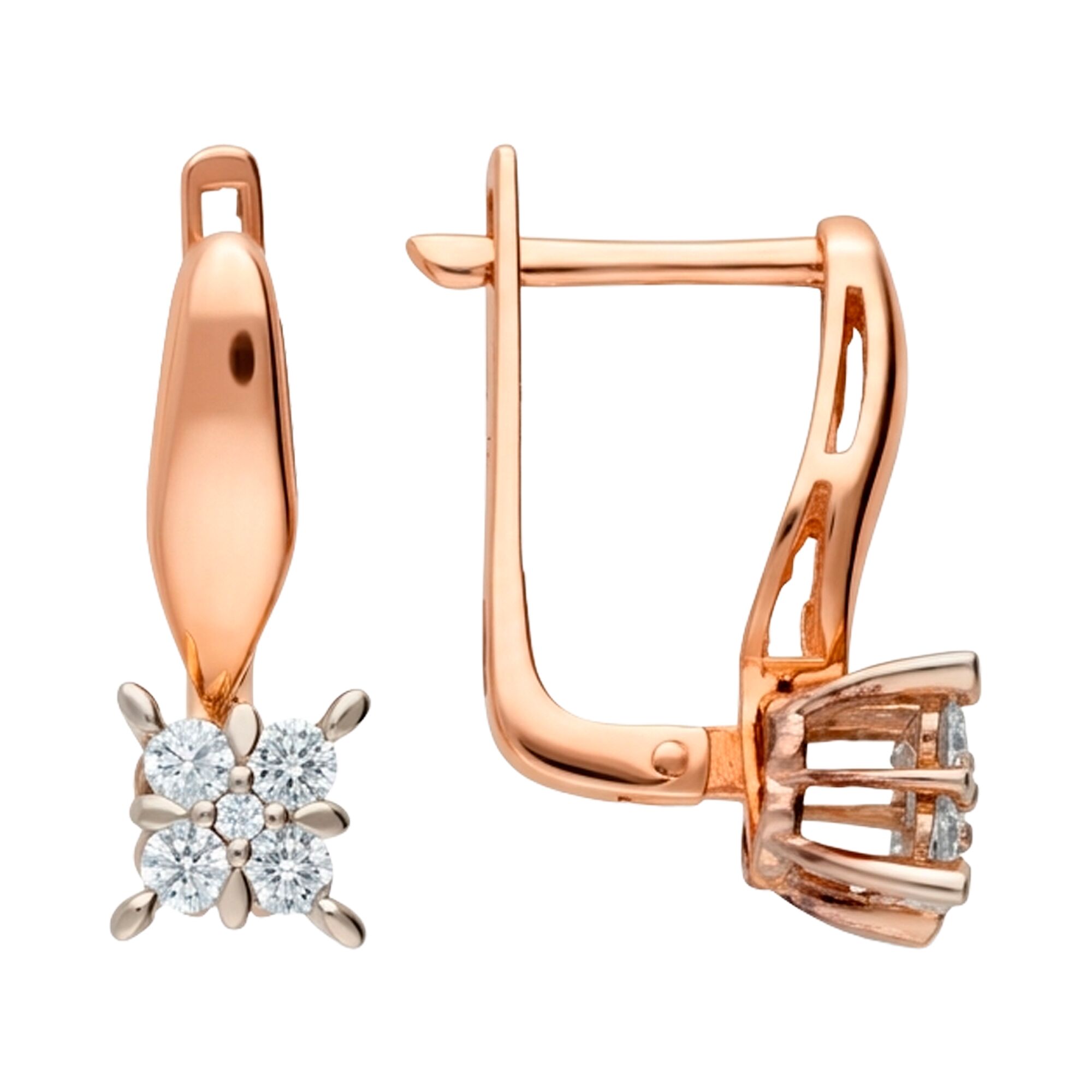 Серьги, золото, 585, 3.6г, 62664, изображение 2 | GoldMarket.kz