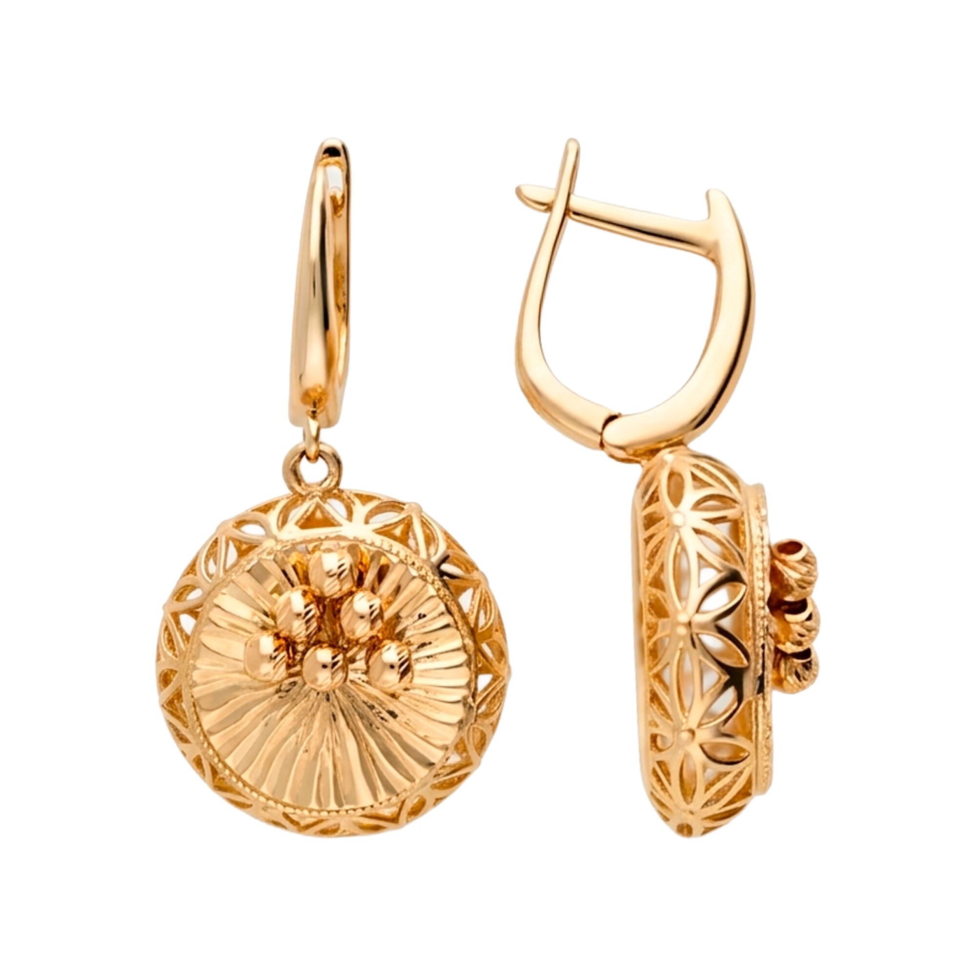 Серьги, золото, 585, 4.61г, 62668, изображение 2 | GoldMarket.kz