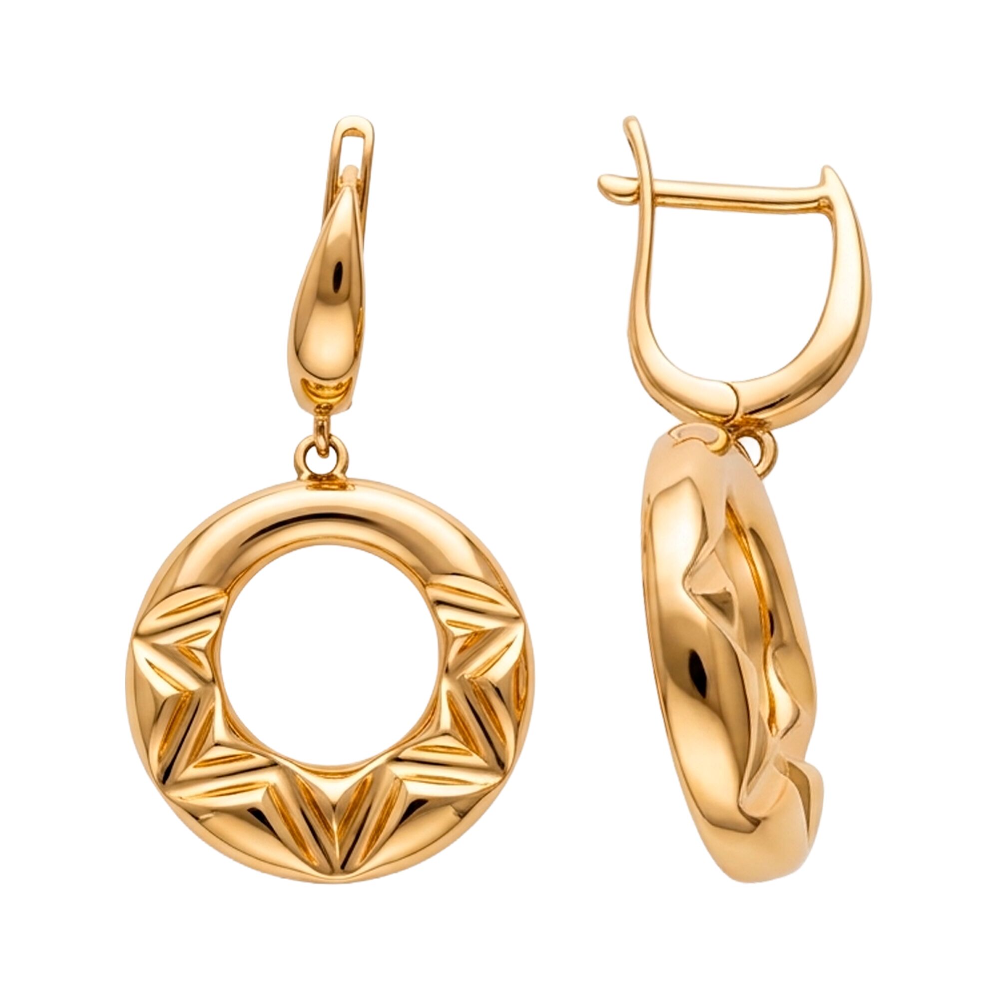 Серьги, золото, 585, 6.46г, 62672, изображение 2 | GoldMarket.kz