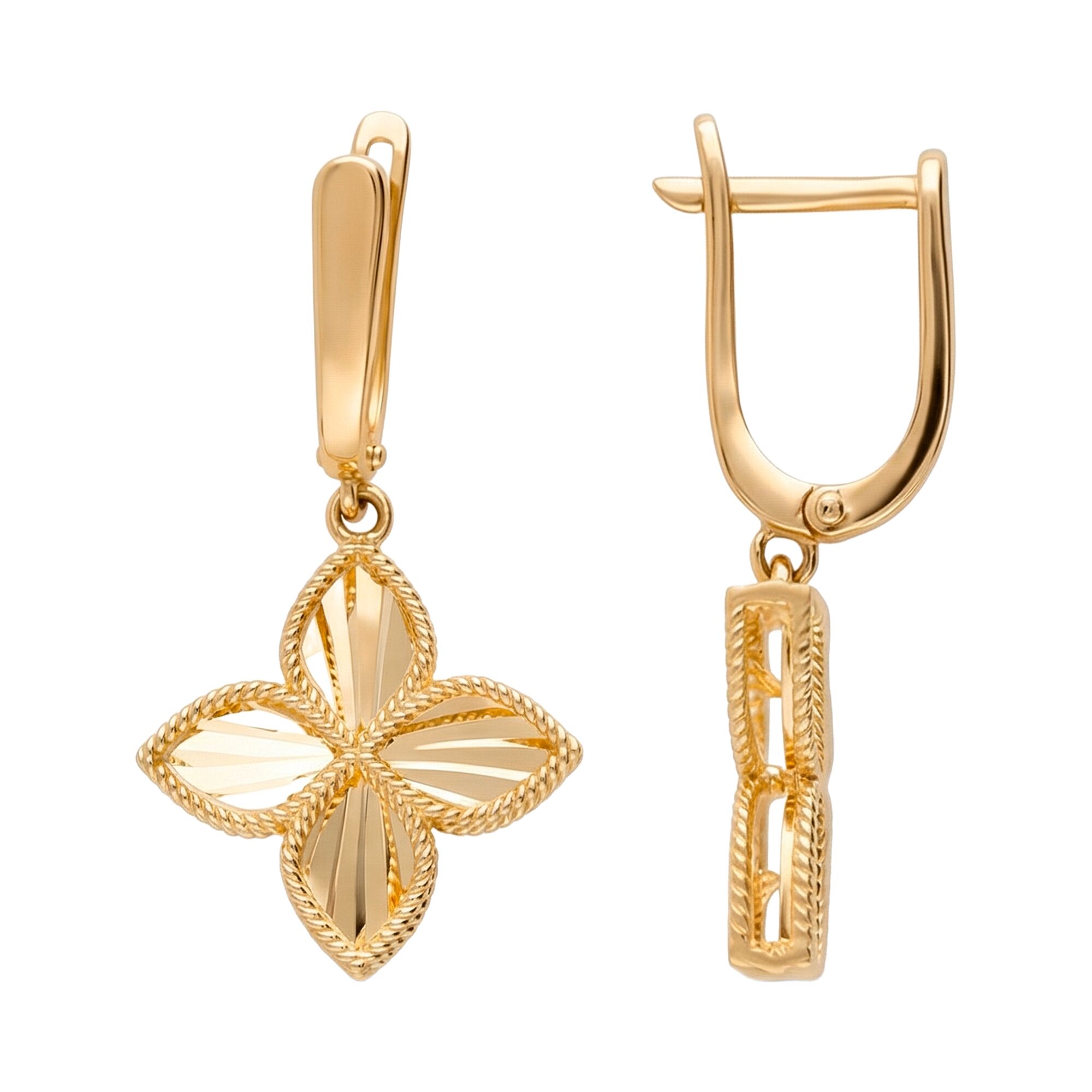 Серьги, золото, 585, 4.4г, 62689, изображение 2 | GoldMarket.kz