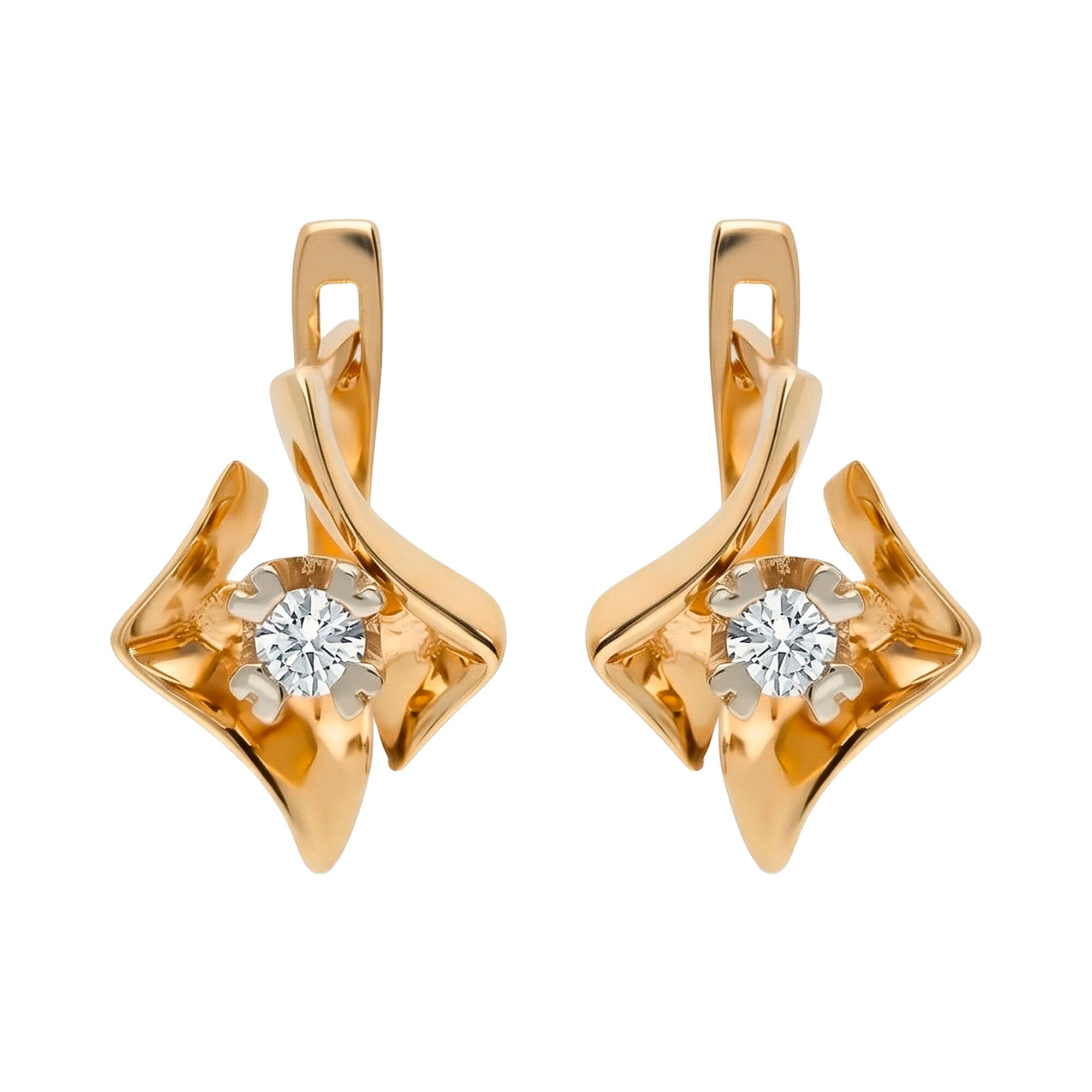 Серьги, золото, 585, 5.53г, 62704 | GoldMarket.kz