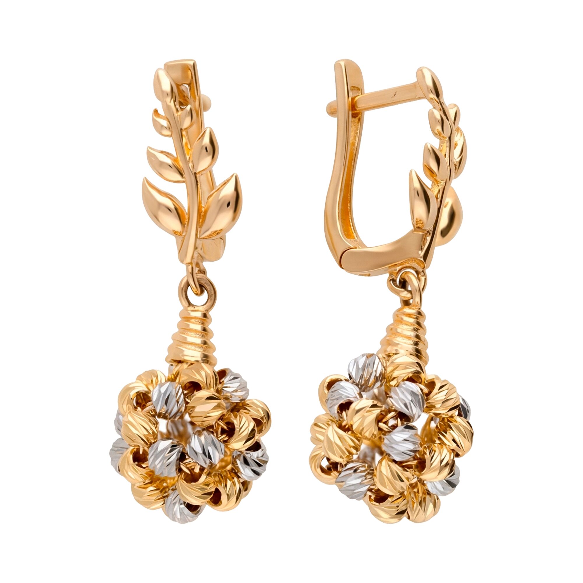 Серьги, золото, 585, 4.73г, 62705, изображение 2 | GoldMarket.kz