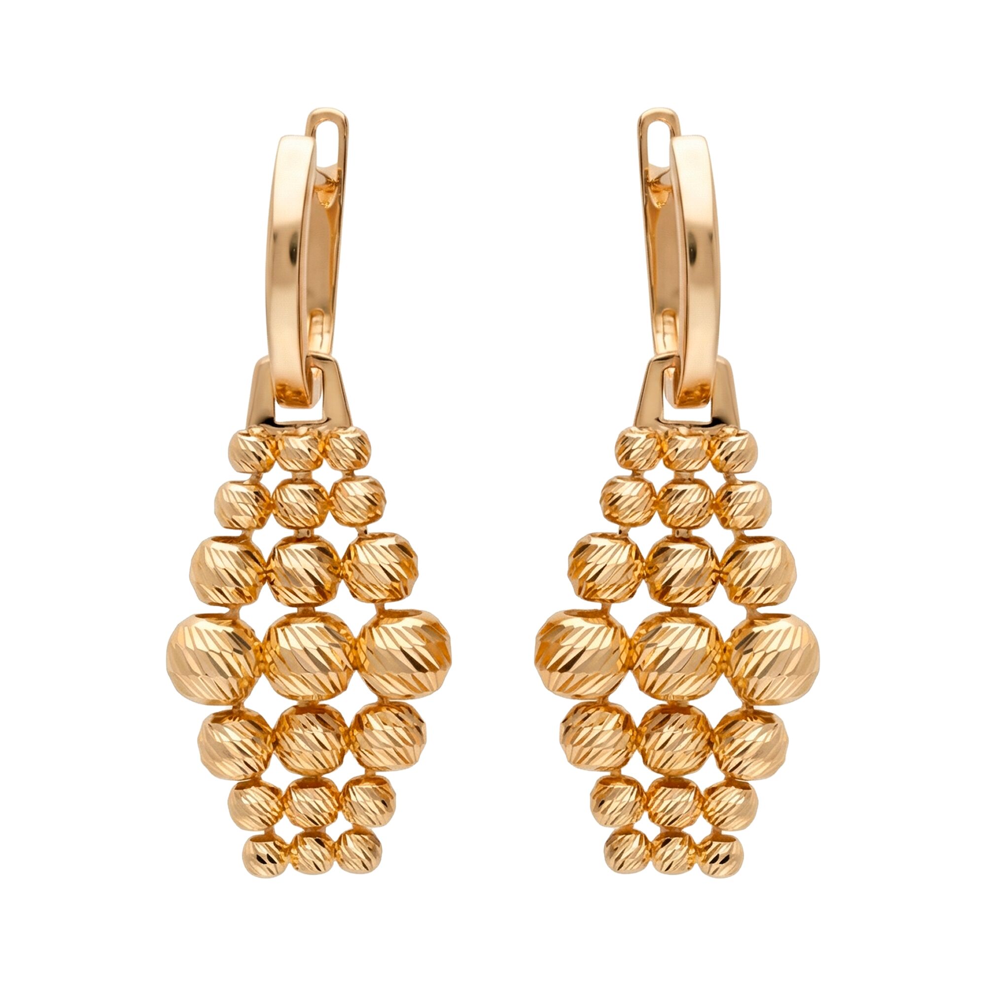 Серьги, золото, 585, 6.87г, 62734 | GoldMarket.kz