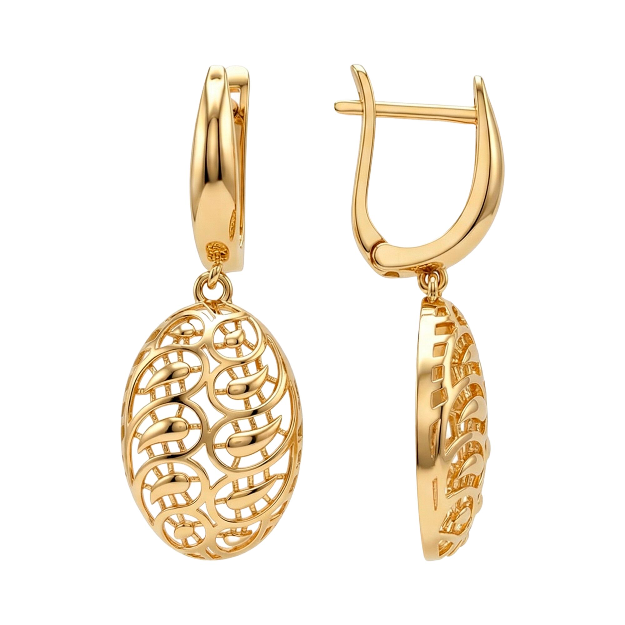 Серьги, золото, 585, 4.06г, 62773, изображение 2 | GoldMarket.kz