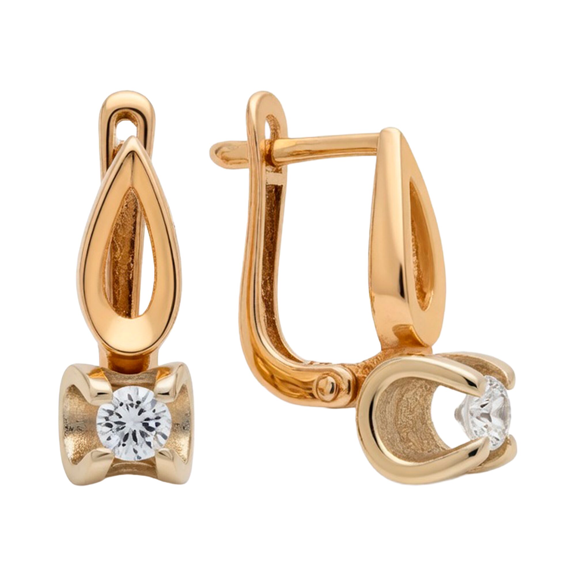 Серьги, золото, 585, 3.85г, 62872, изображение 2 | GoldMarket.kz