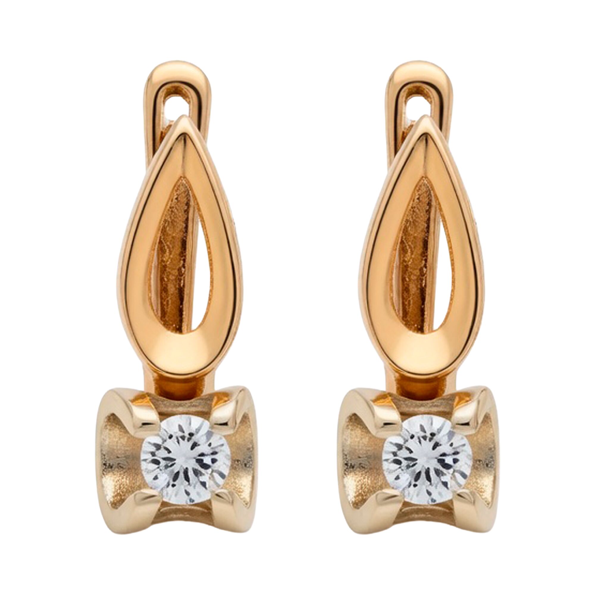 Серьги, золото, 585, 3.85г, 62872 | GoldMarket.kz