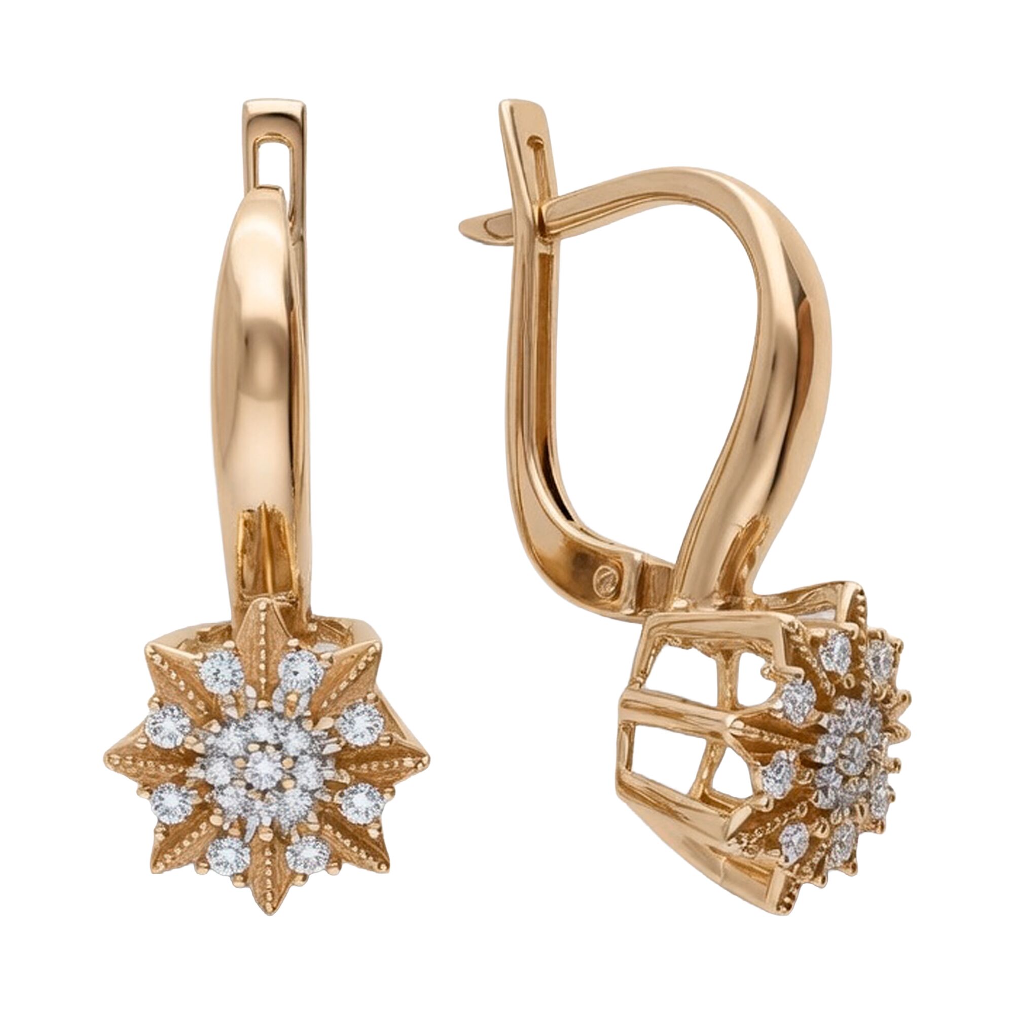 Серьги, золото, 585, 3.85г, 62901, изображение 2 | GoldMarket.kz