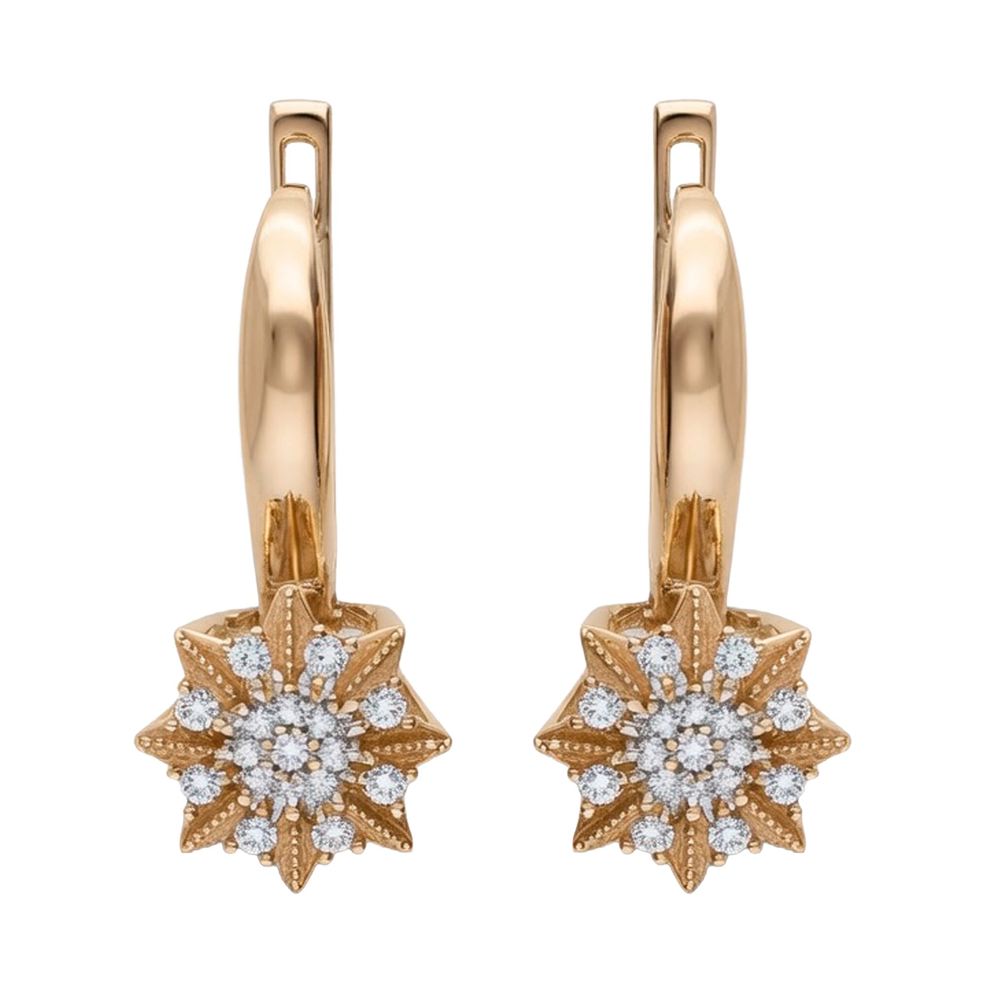 Серьги, золото, 585, 3.85г, 62901 | GoldMarket.kz