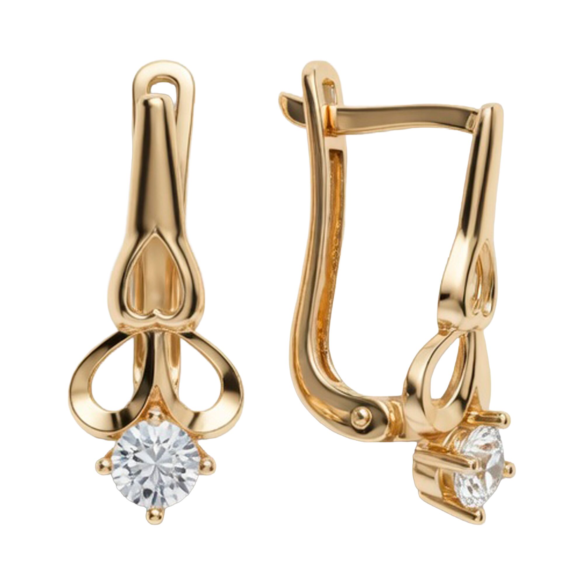 Серьги, золото, 585, 2.9г, 62916, изображение 2 | GoldMarket.kz