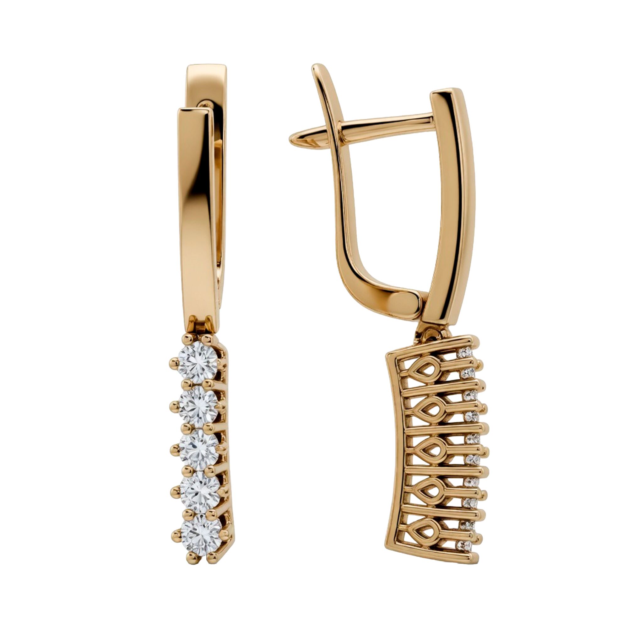 Серьги, золото, 585, 5.63г, 62948, изображение 2 | GoldMarket.kz