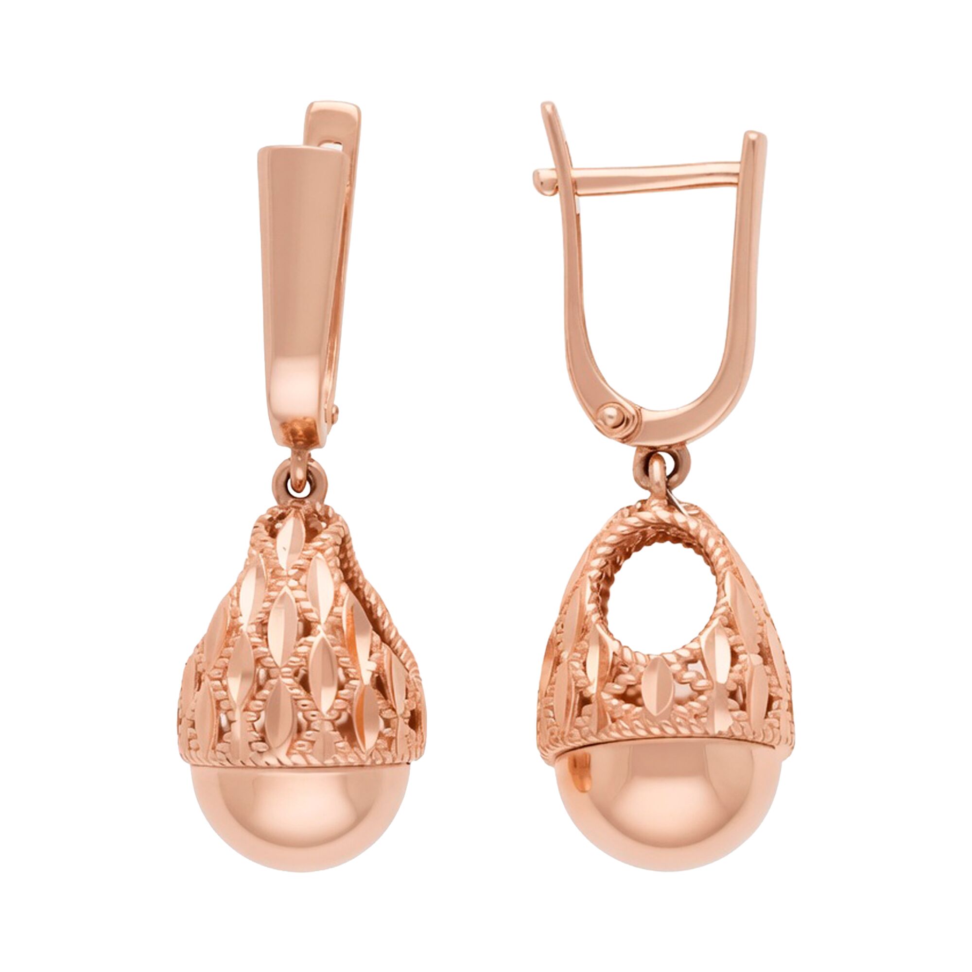 Серьги, золото, 585, 5.6г, 62957, изображение 2 | GoldMarket.kz