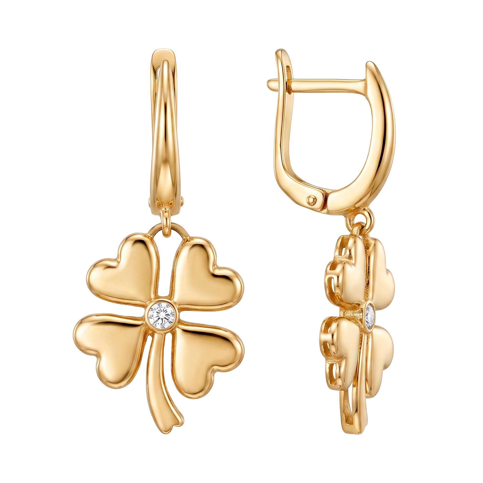 Серьги, золото, 585, 3.95г, 52099, изображение 2 | GoldMarket.kz