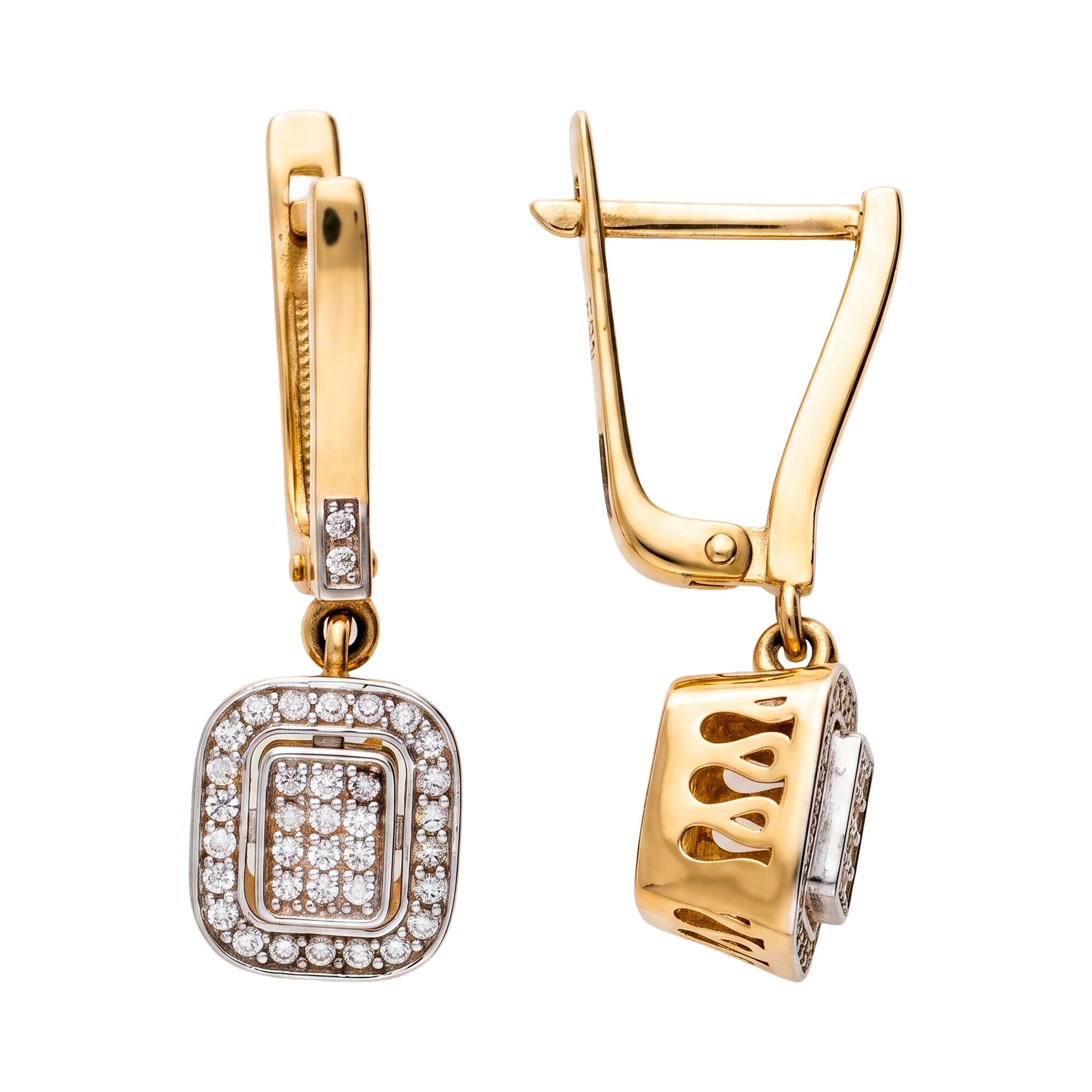 Серьги, золото, 585, 3.81г, 52219, изображение 2 | GoldMarket.kz