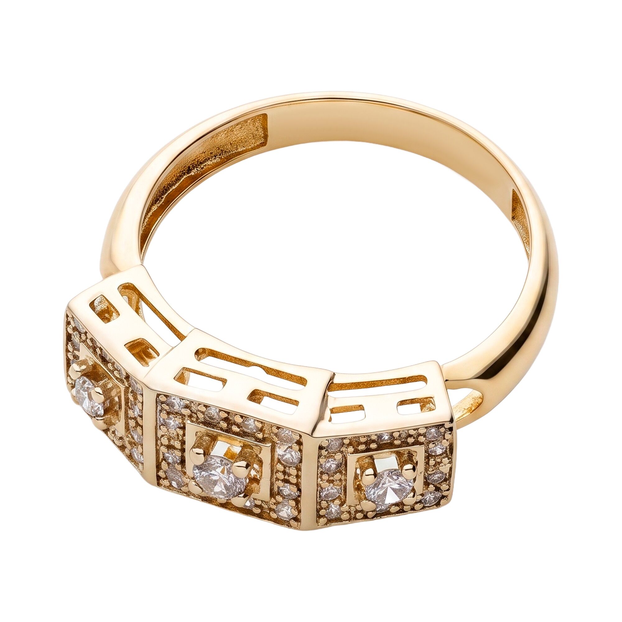 Кольцо, золото, 585, 3.38г, 52234, изображение 2 | GoldMarket.kz
