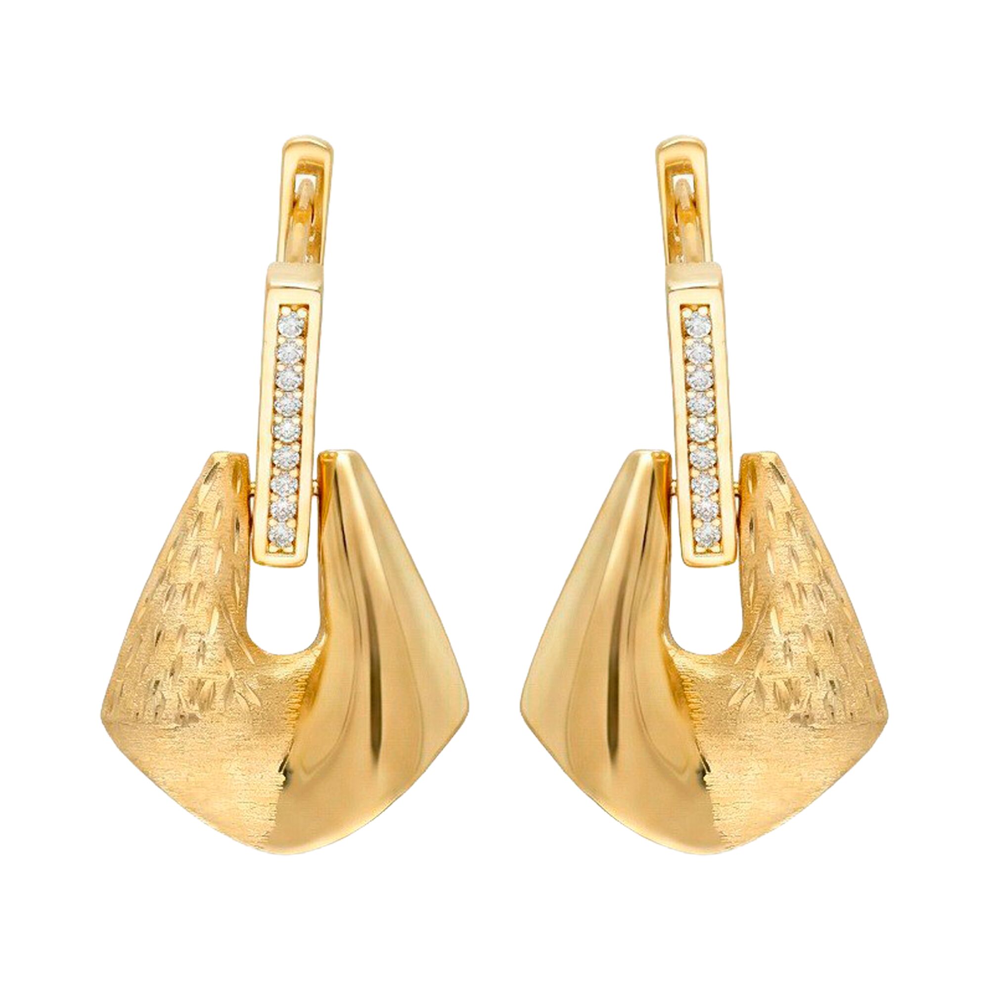 Серьги, золото, 585, 6.12г, 61695 | GoldMarket.kz