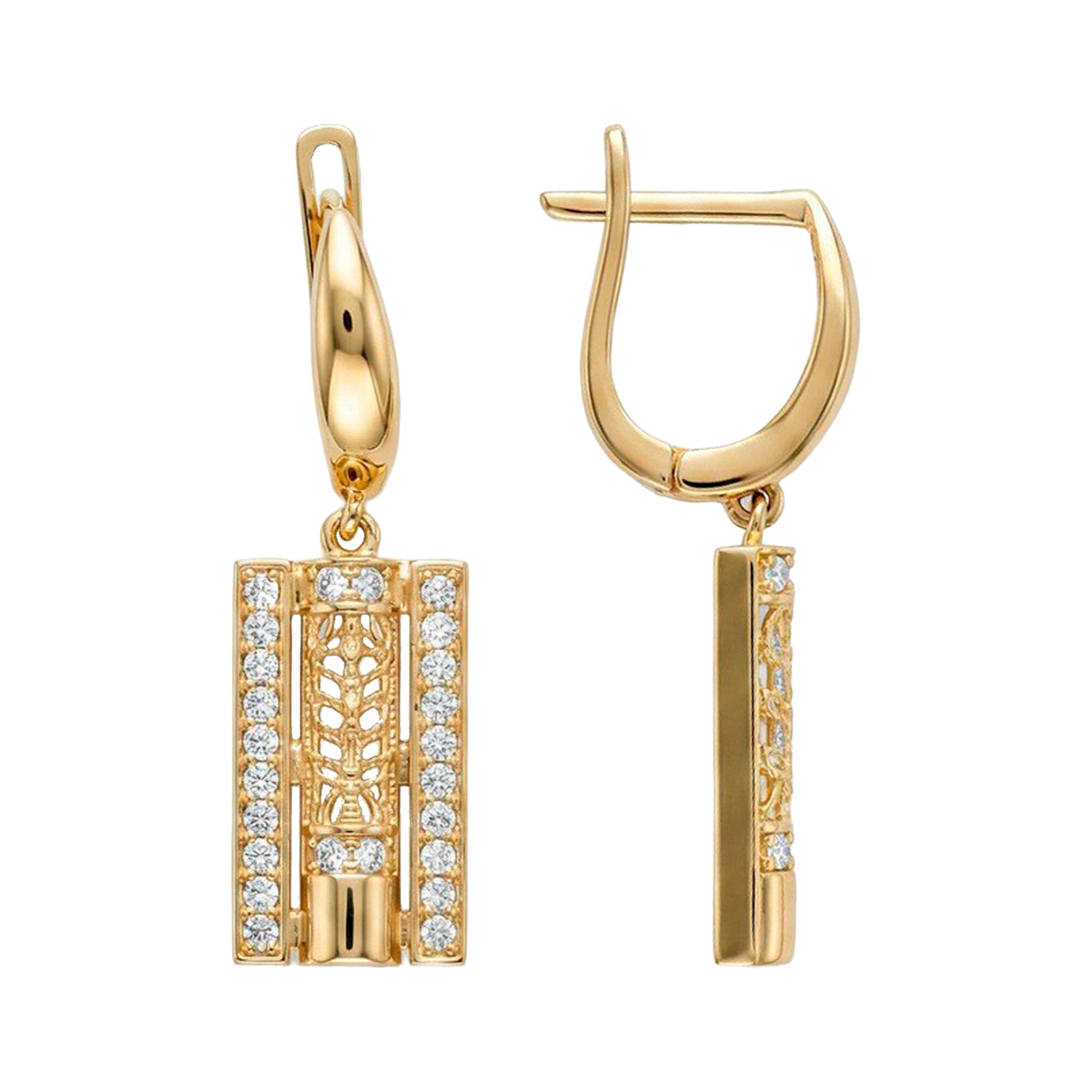 Серьги, золото, 585, 4.37г, 61980, изображение 2 | GoldMarket.kz