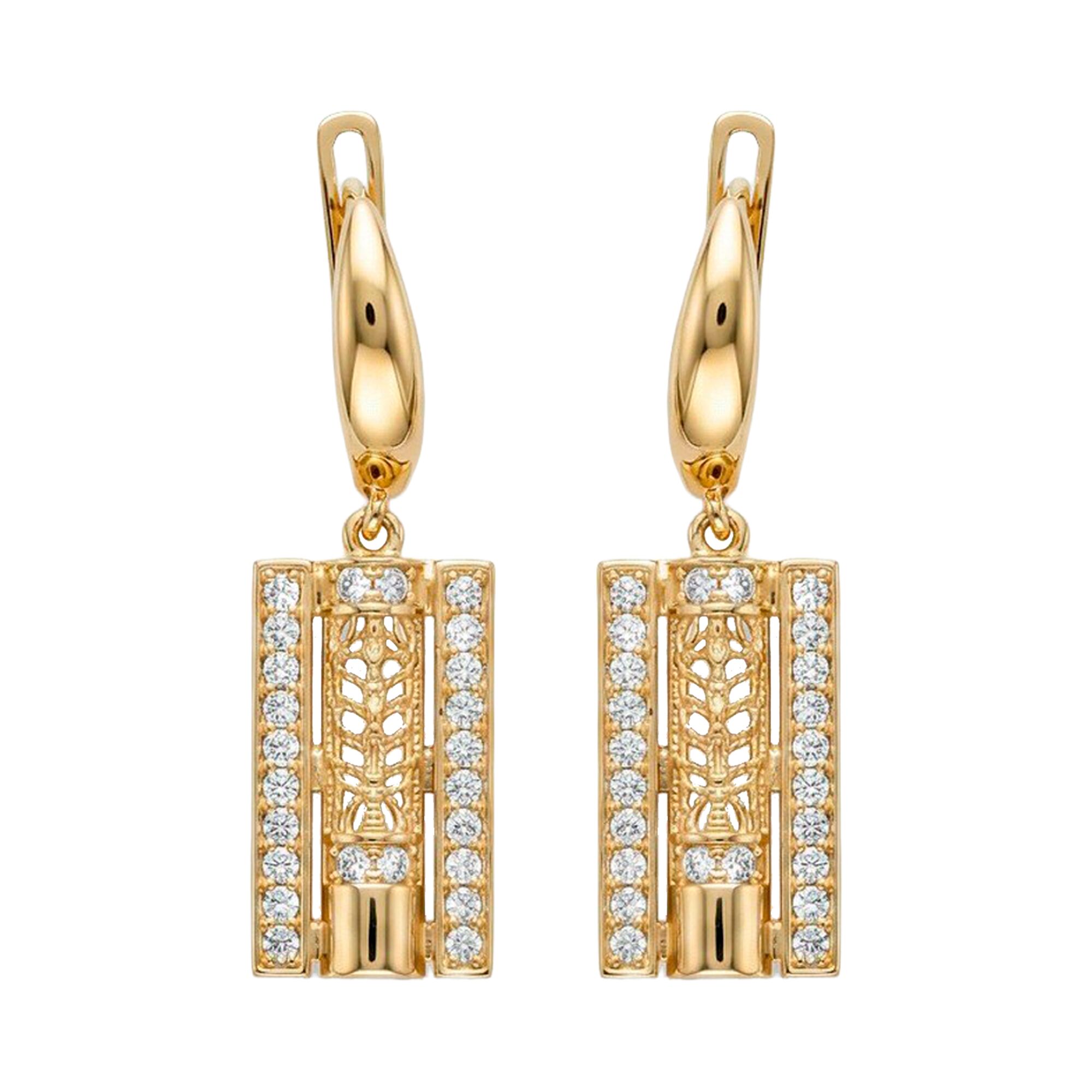 Серьги, золото, 585, 4.37г, 61980 | GoldMarket.kz