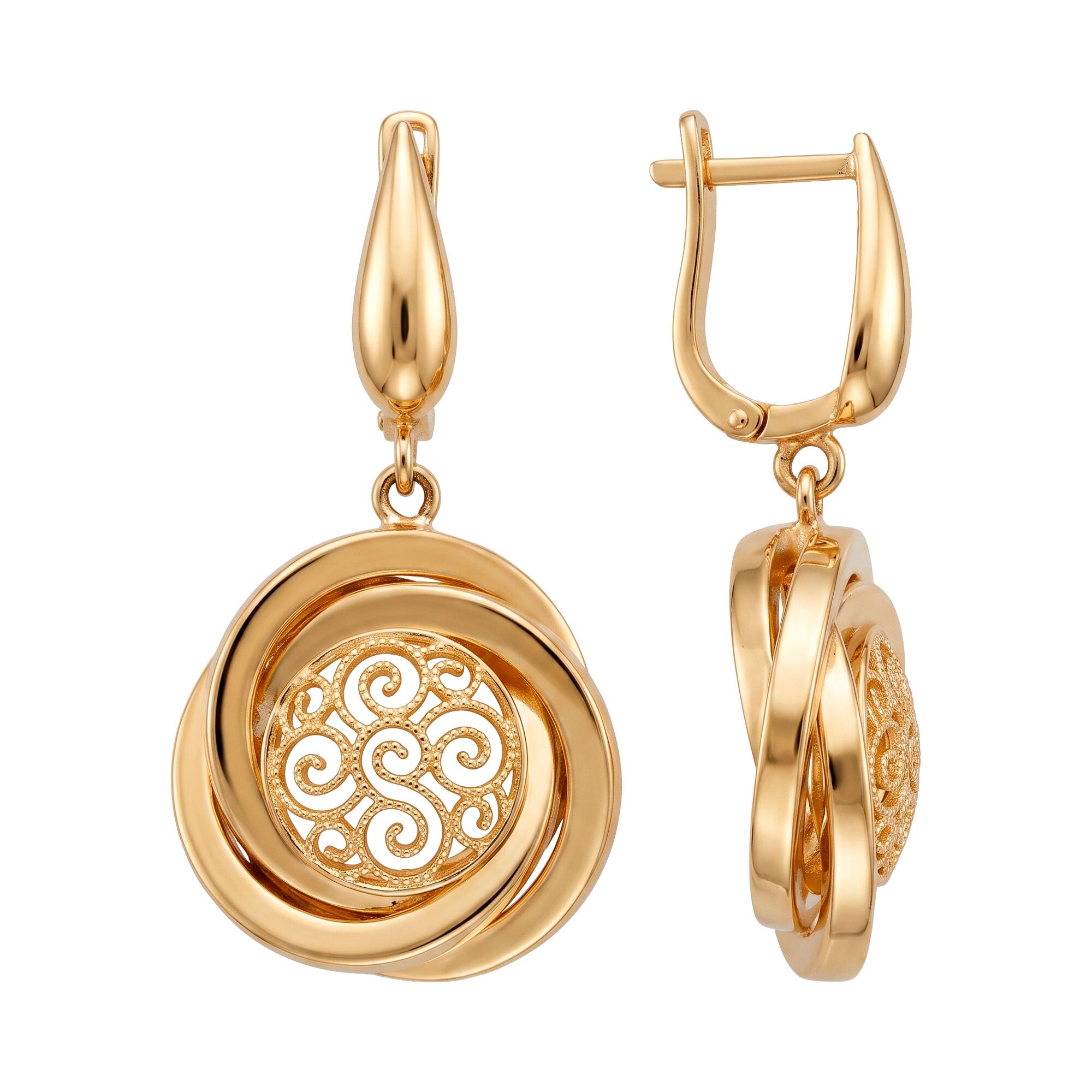 Серьги, золото, 585, 6.13г, 62242, изображение 2 | GoldMarket.kz