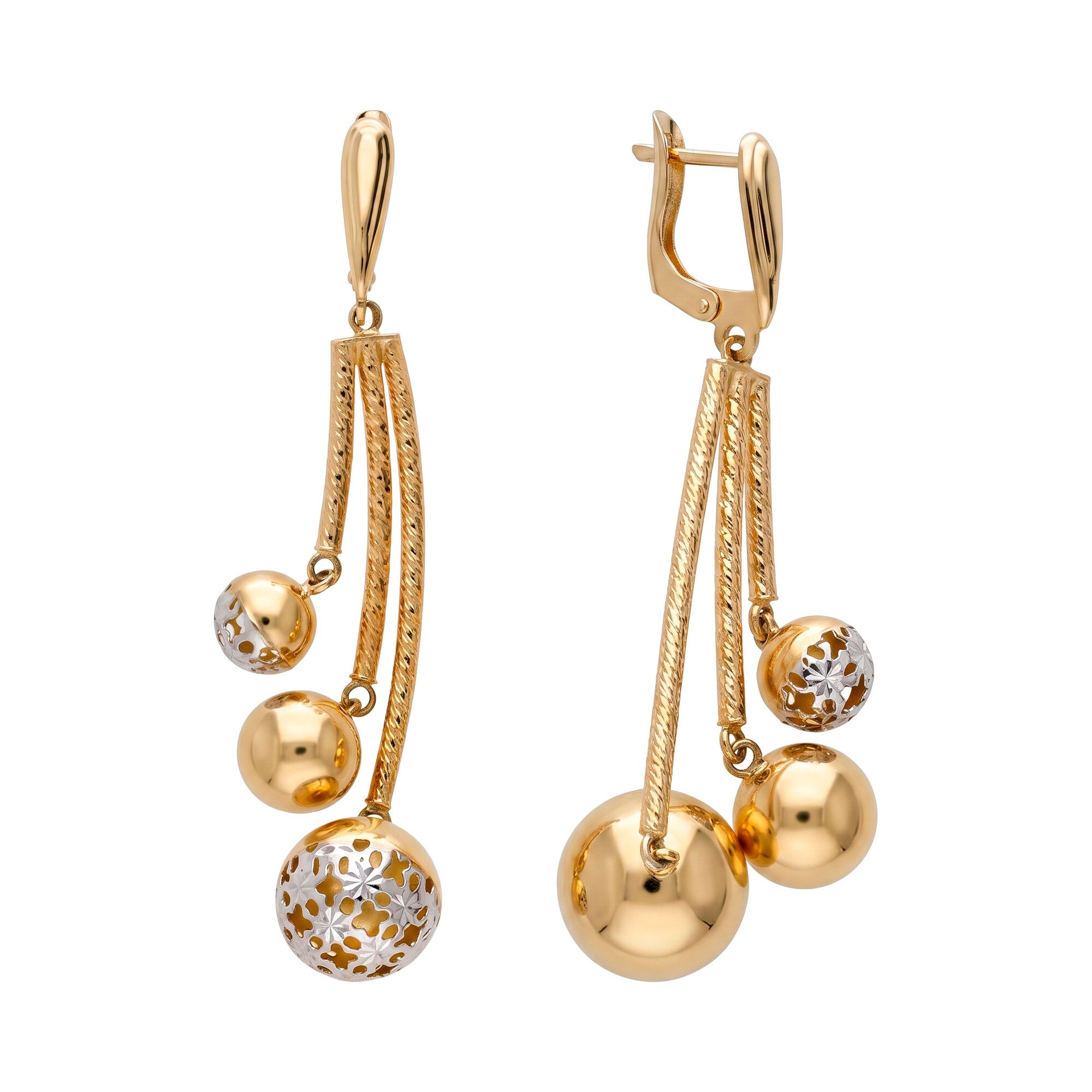 Серьги, золото, 585, 8.06г, 62253, изображение 2 | GoldMarket.kz