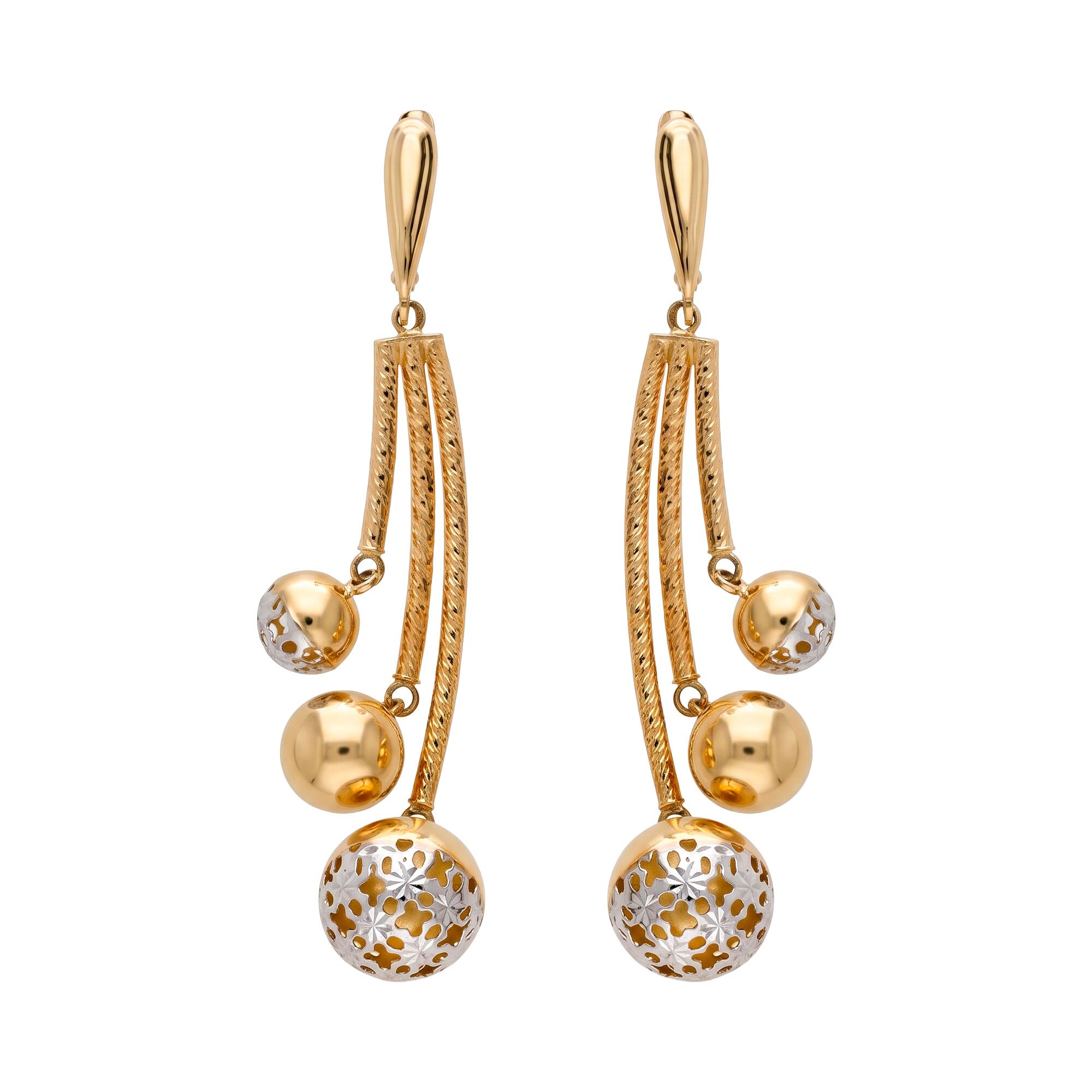 Серьги, золото, 585, 8.06г, 62253 | GoldMarket.kz