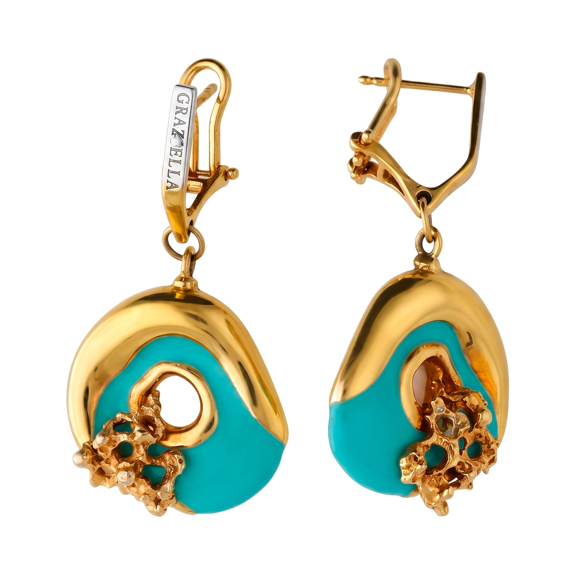 Серьги, золото, 585, 7.63г, 62259, изображение 2 | GoldMarket.kz