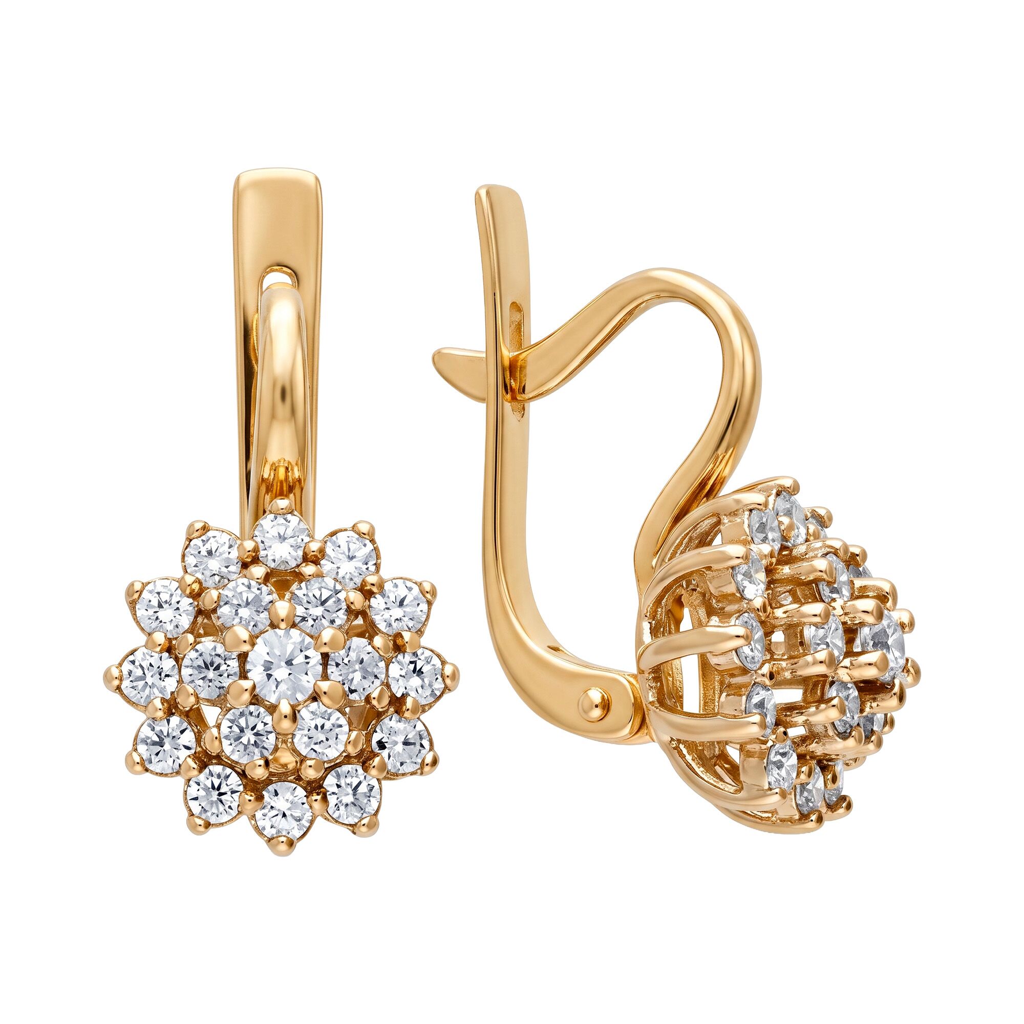 Серьги, золото, 585, 4.72г, 62318, изображение 2 | GoldMarket.kz