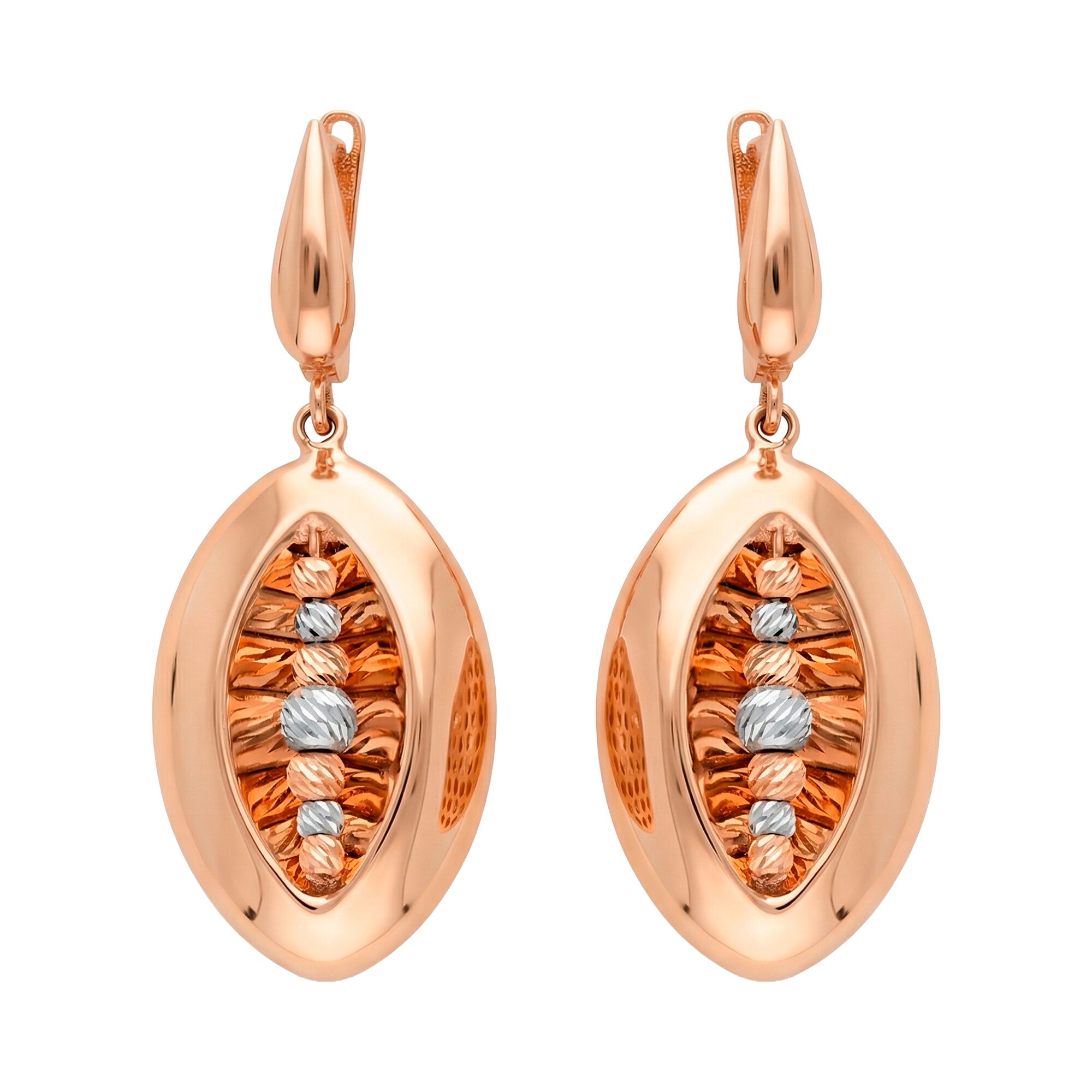 Серьги, золото, 585, 6.61г, 62565 | GoldMarket.kz