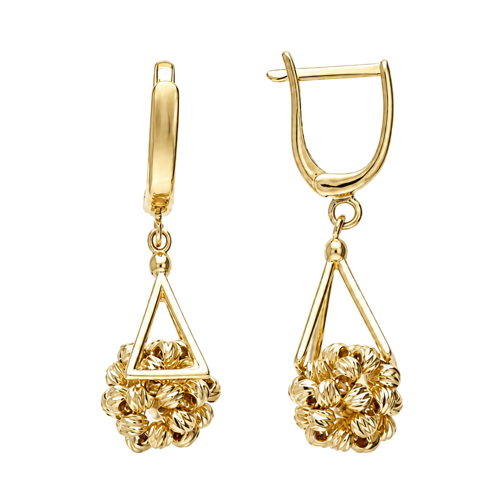Серьги, золото, 585, 5г, 62978, изображение 2 | GoldMarket.kz