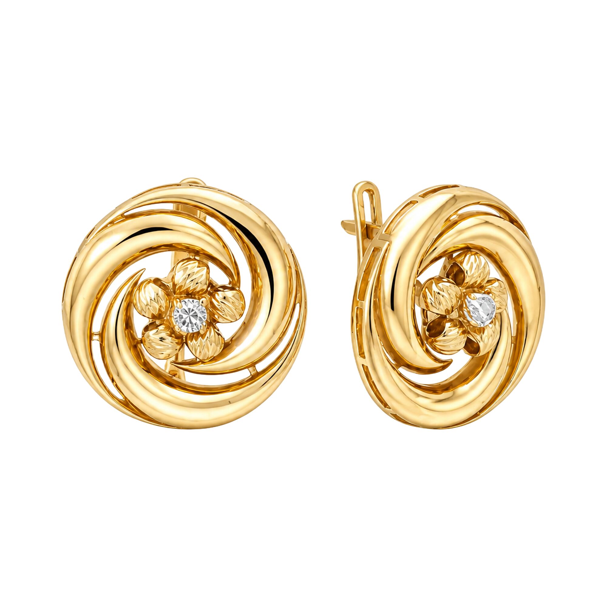 Серьги, золото, 585, 5.3г, 63030, изображение 2 | GoldMarket.kz