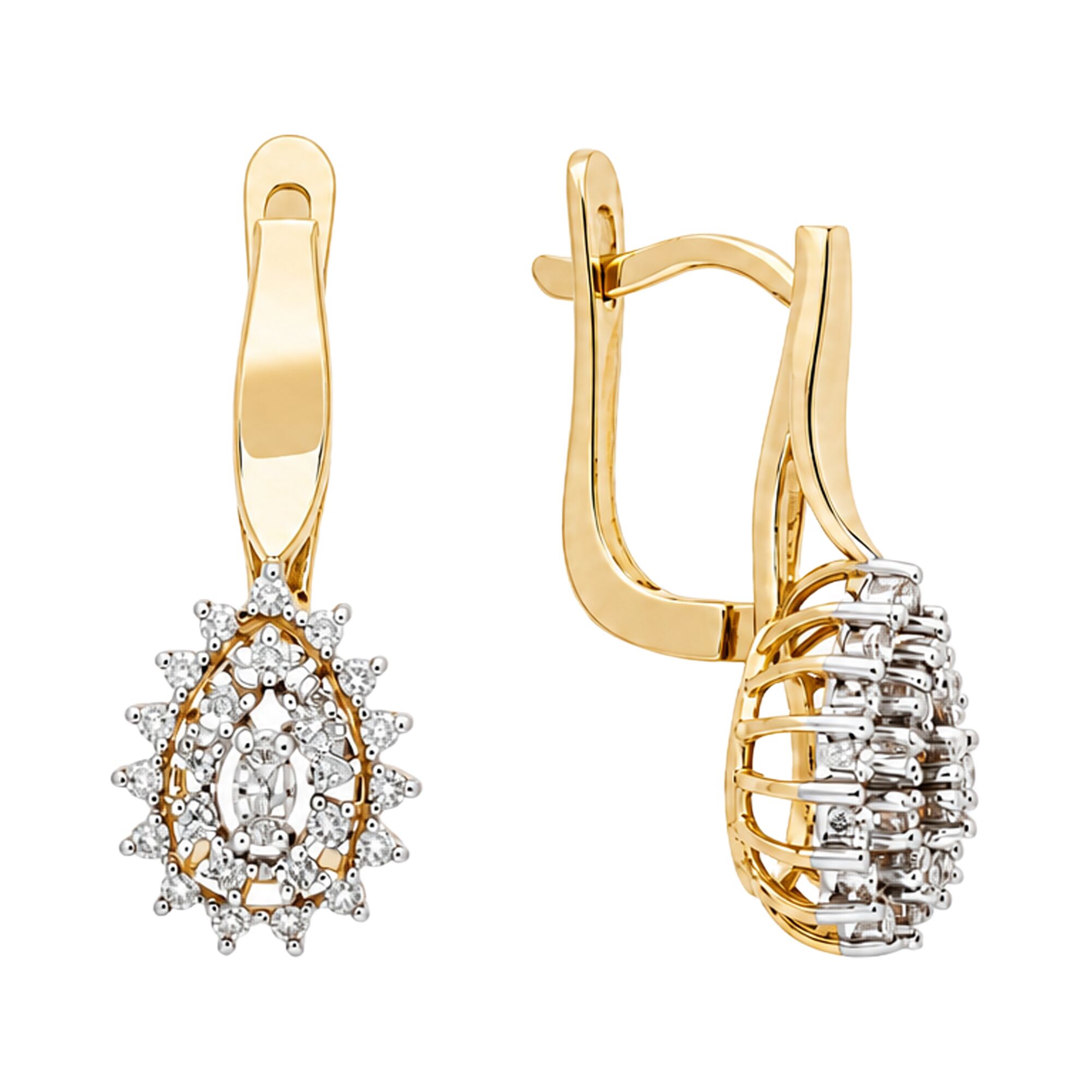 Серьги, золото, 585, 4.69г, 63042, изображение 2 | GoldMarket.kz