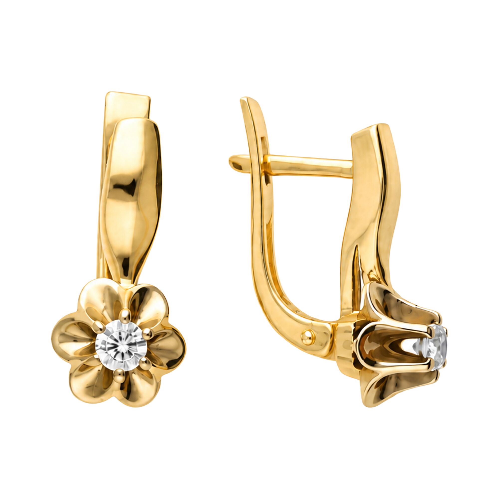 Серьги, золото, 585, 6.39г, 63046, изображение 2 | GoldMarket.kz