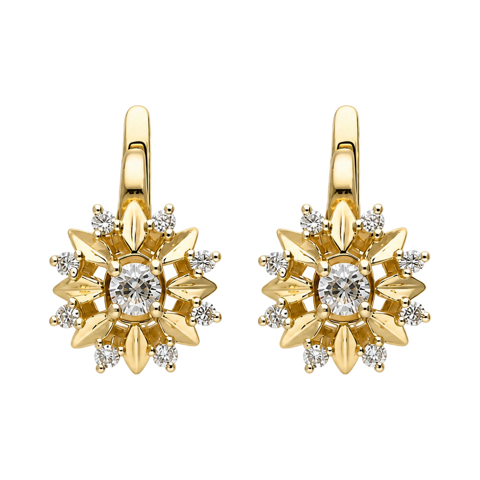 Серьги, золото, 585, 6.78г, 63053 | GoldMarket.kz