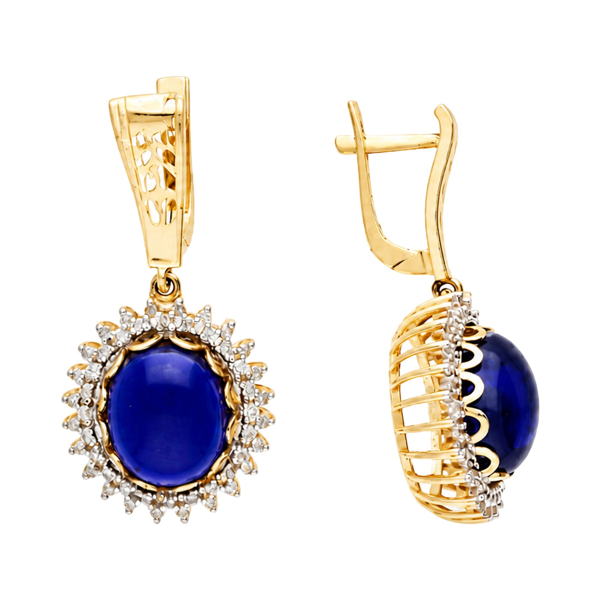 Серьги, золото, 585, 12.09г, 63056, изображение 2 | GoldMarket.kz