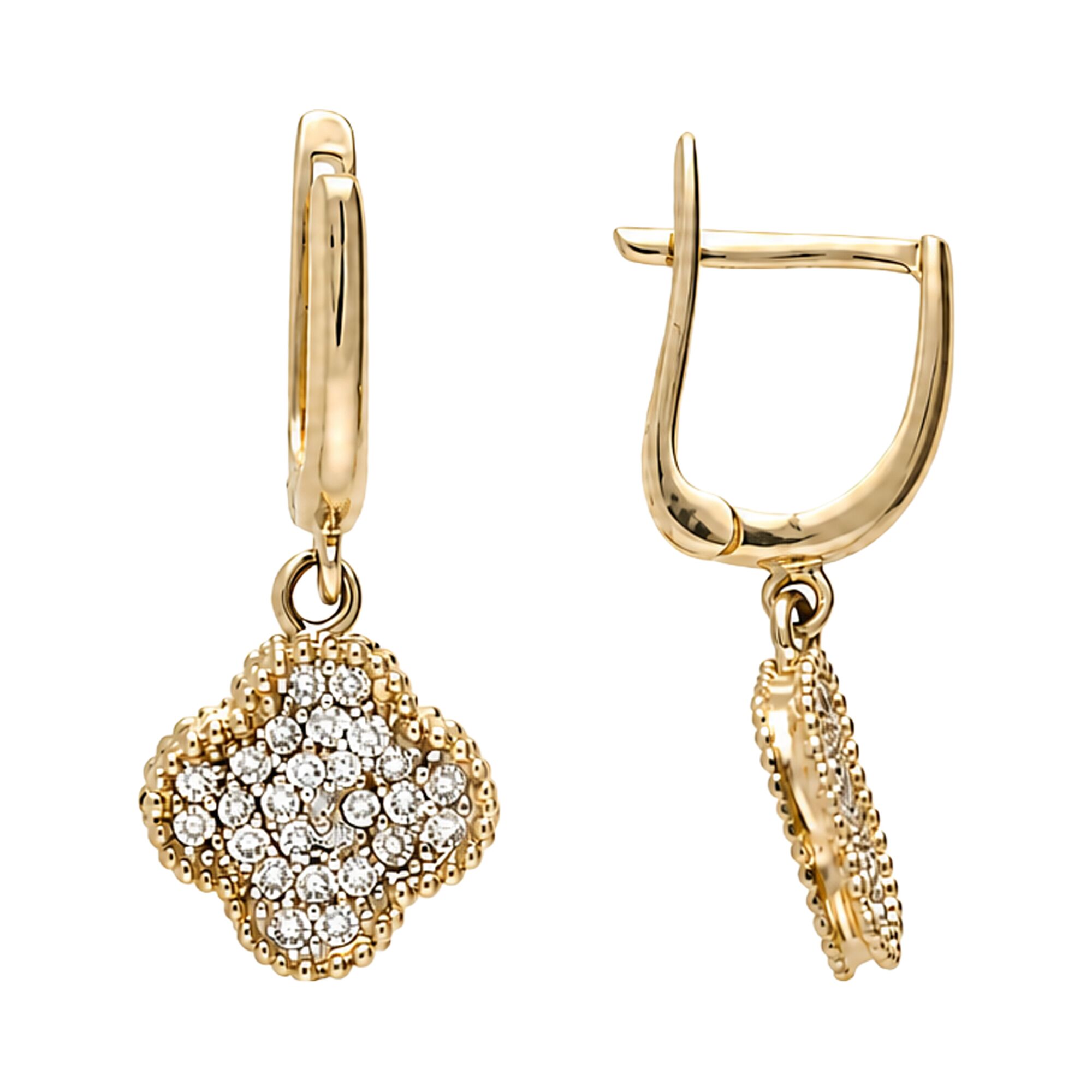Серьги, золото, 585, 3.72г, 63063, изображение 2 | GoldMarket.kz