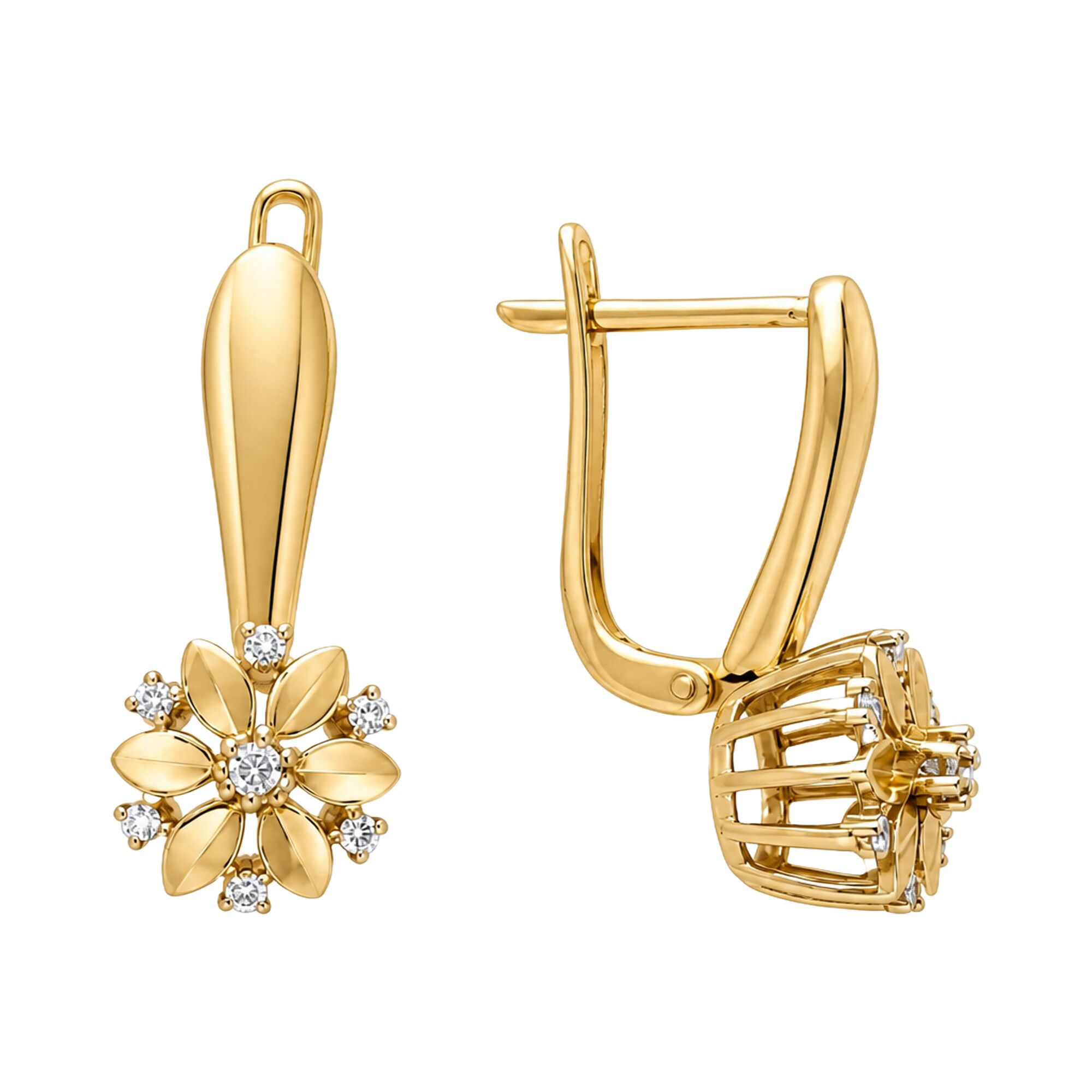 Серьги, золото, 585, 3.27г, 63066, изображение 2 | GoldMarket.kz