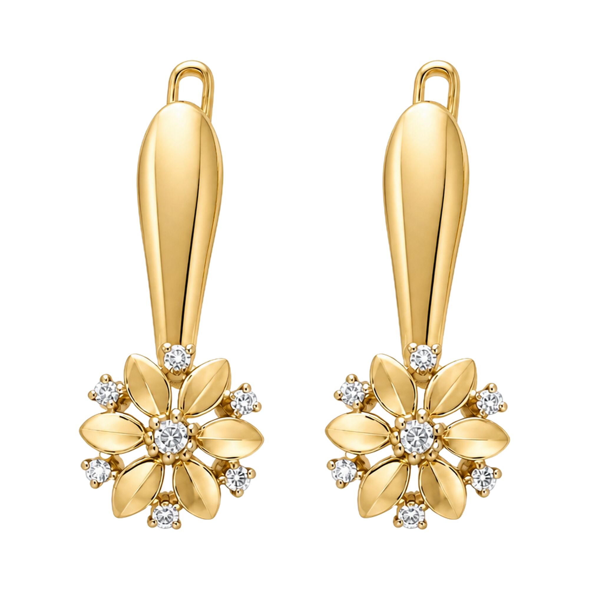 Серьги, золото, 585, 3.27г, 63066 | GoldMarket.kz