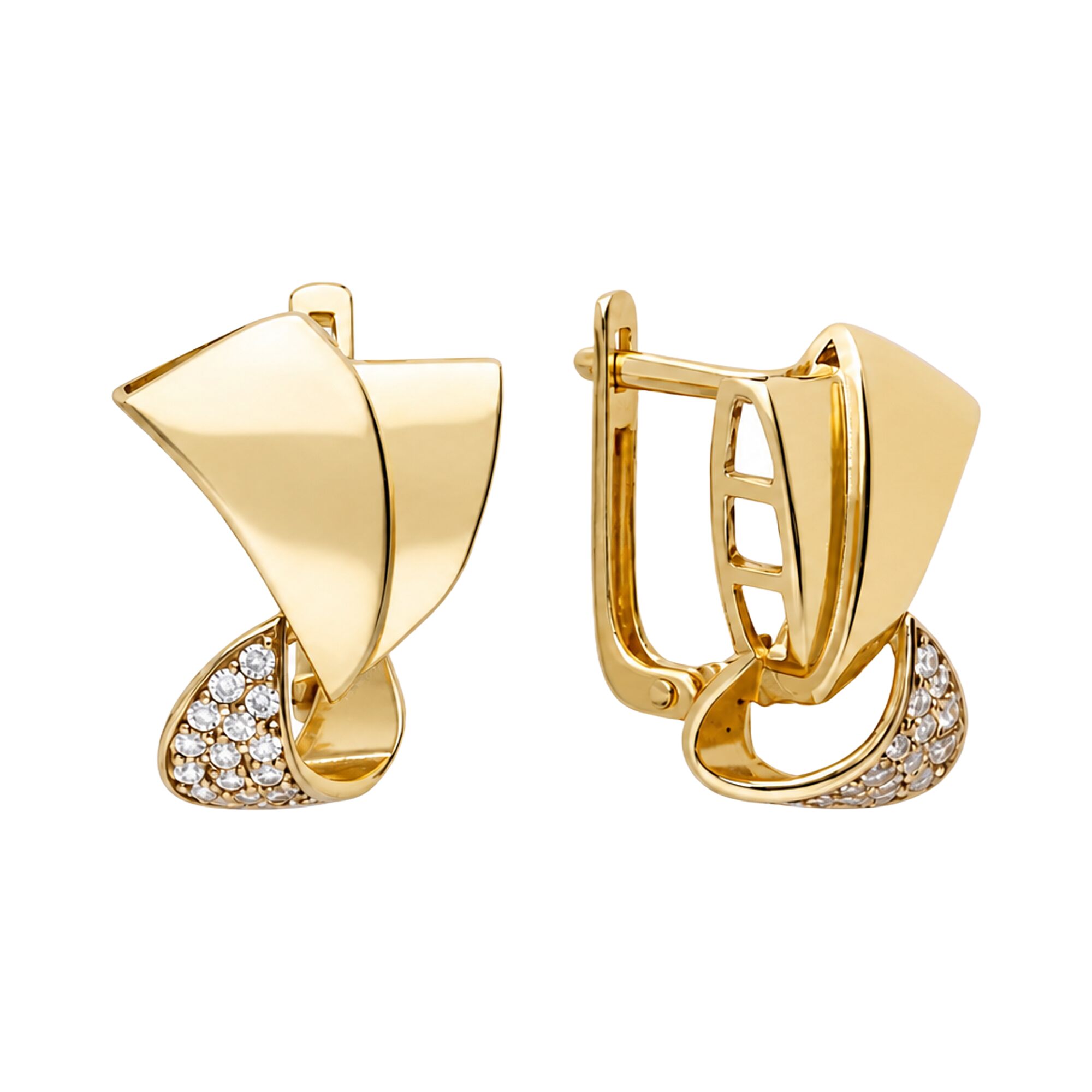 Серьги, золото, 585, 4.77г, 63126, изображение 2 | GoldMarket.kz