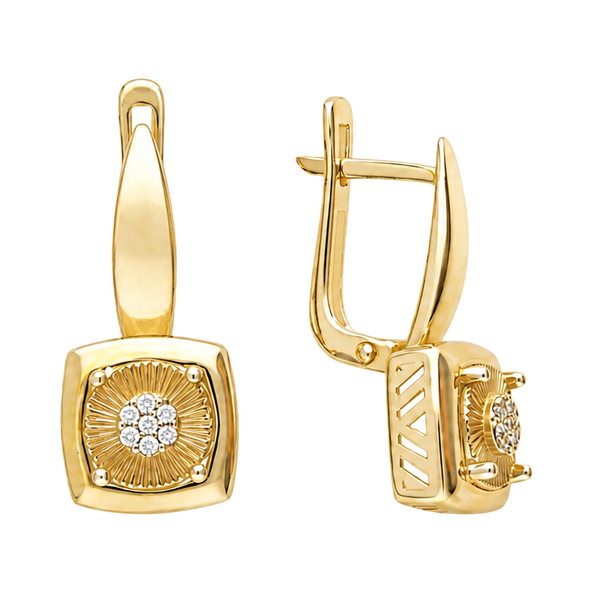 Серьги, золото, 585, 3.92г, 63131, изображение 2 | GoldMarket.kz