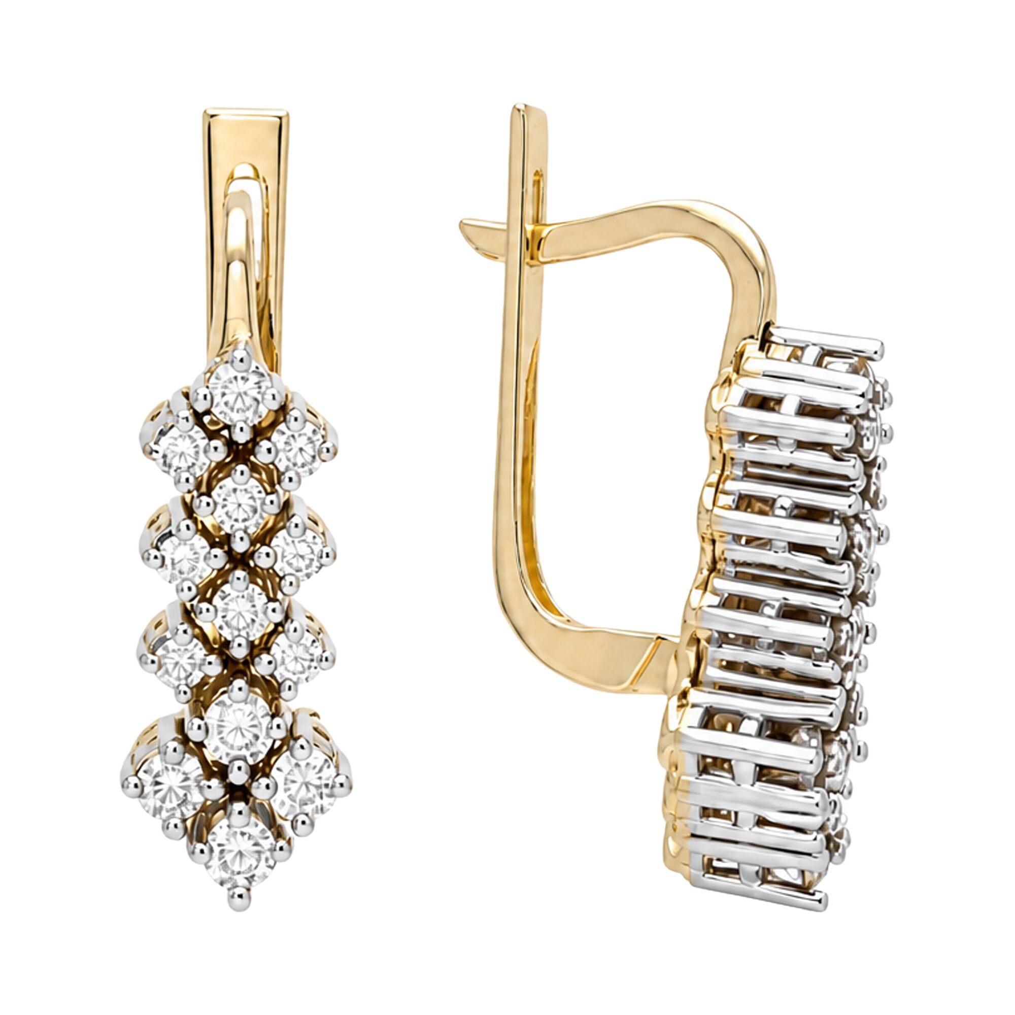 Серьги, золото, 585, 6.65г, 63133, изображение 2 | GoldMarket.kz