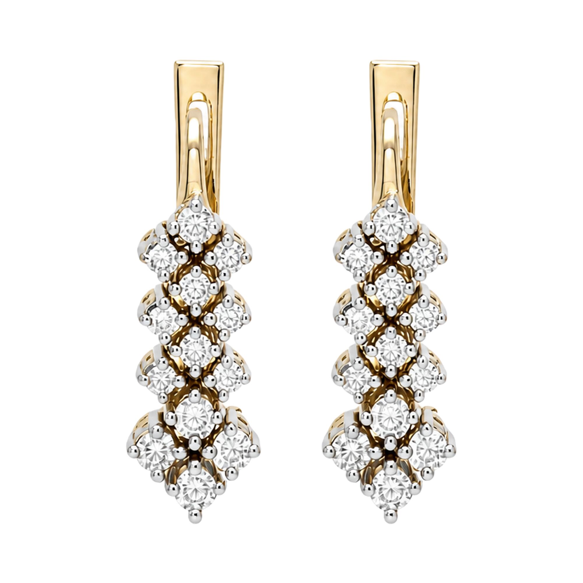 Серьги, золото, 585, 6.65г, 63133 | GoldMarket.kz